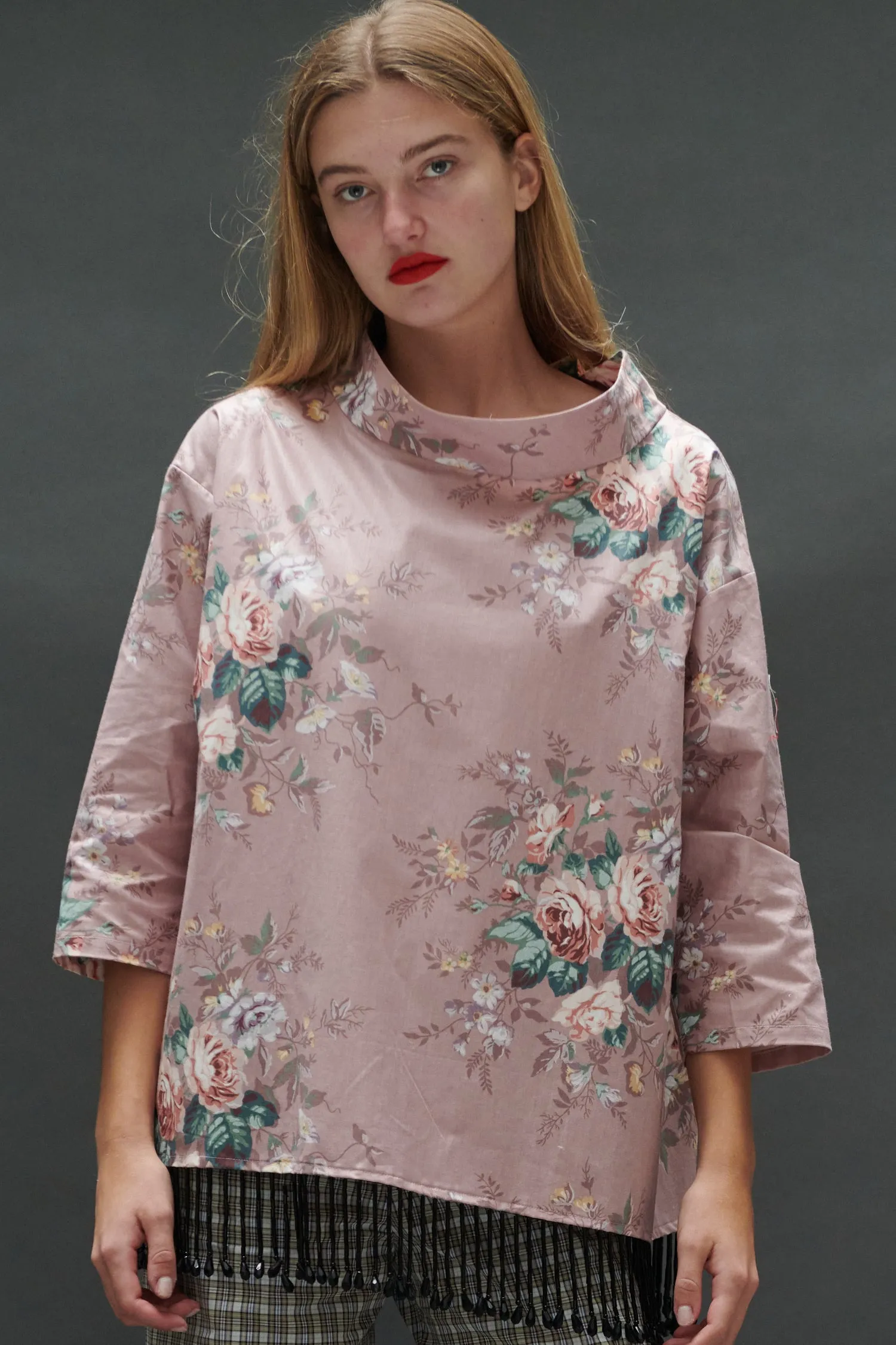 Abigail Coatdress in Rose Upholstery with Beaded Trim sold by Batsheva product image thumbnail 2