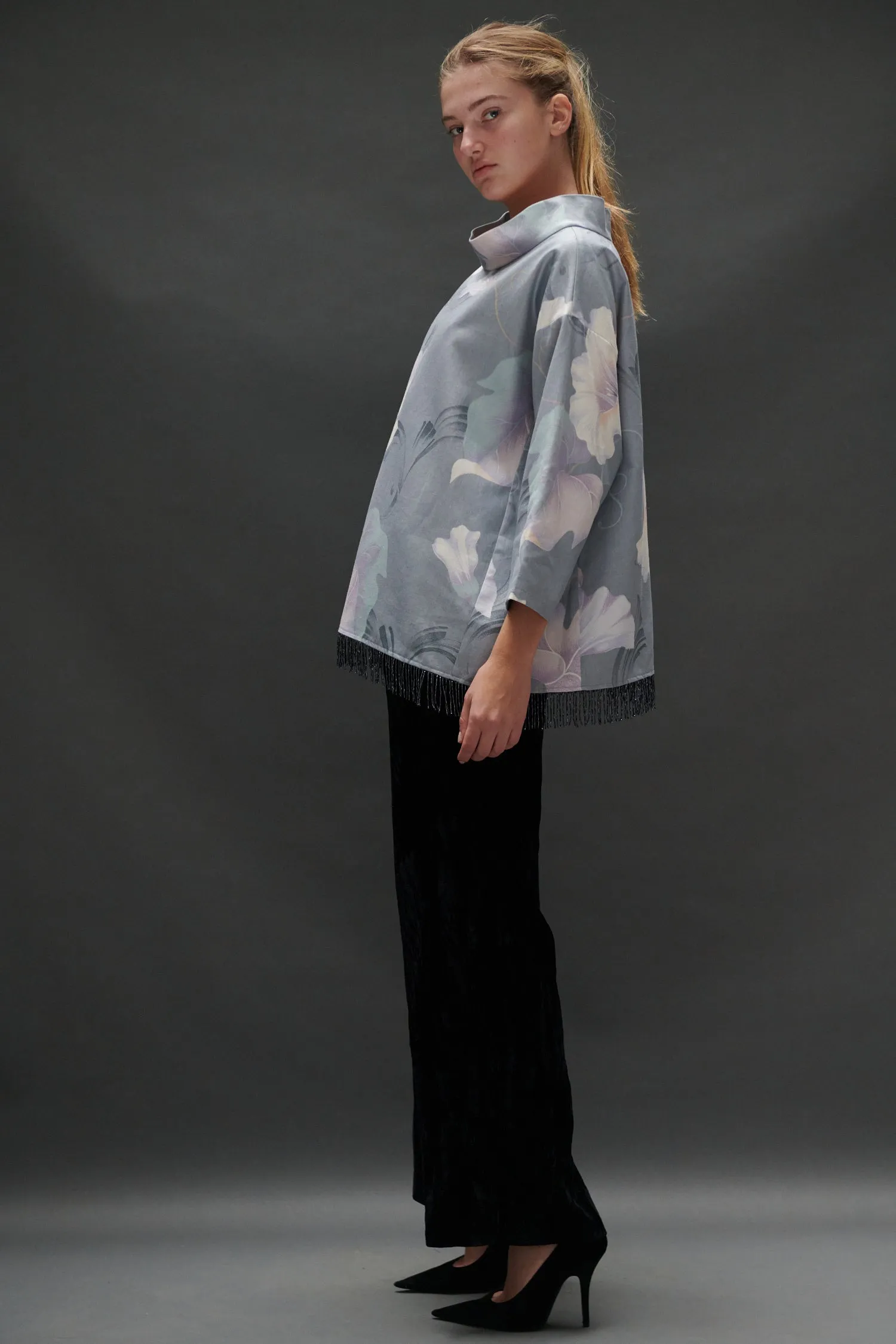 Abigail Coatdress in Grey Upholstery with Beaded Trim sold by Batsheva product image thumbnail 5