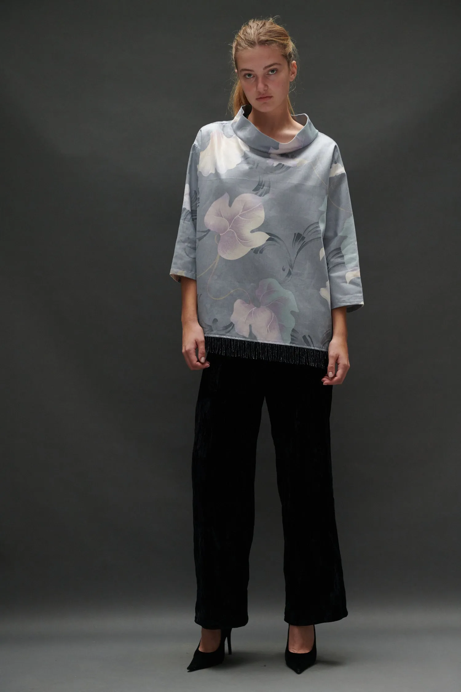Abigail Coatdress in Grey Upholstery with Beaded Trim sold by Batsheva product image thumbnail 2