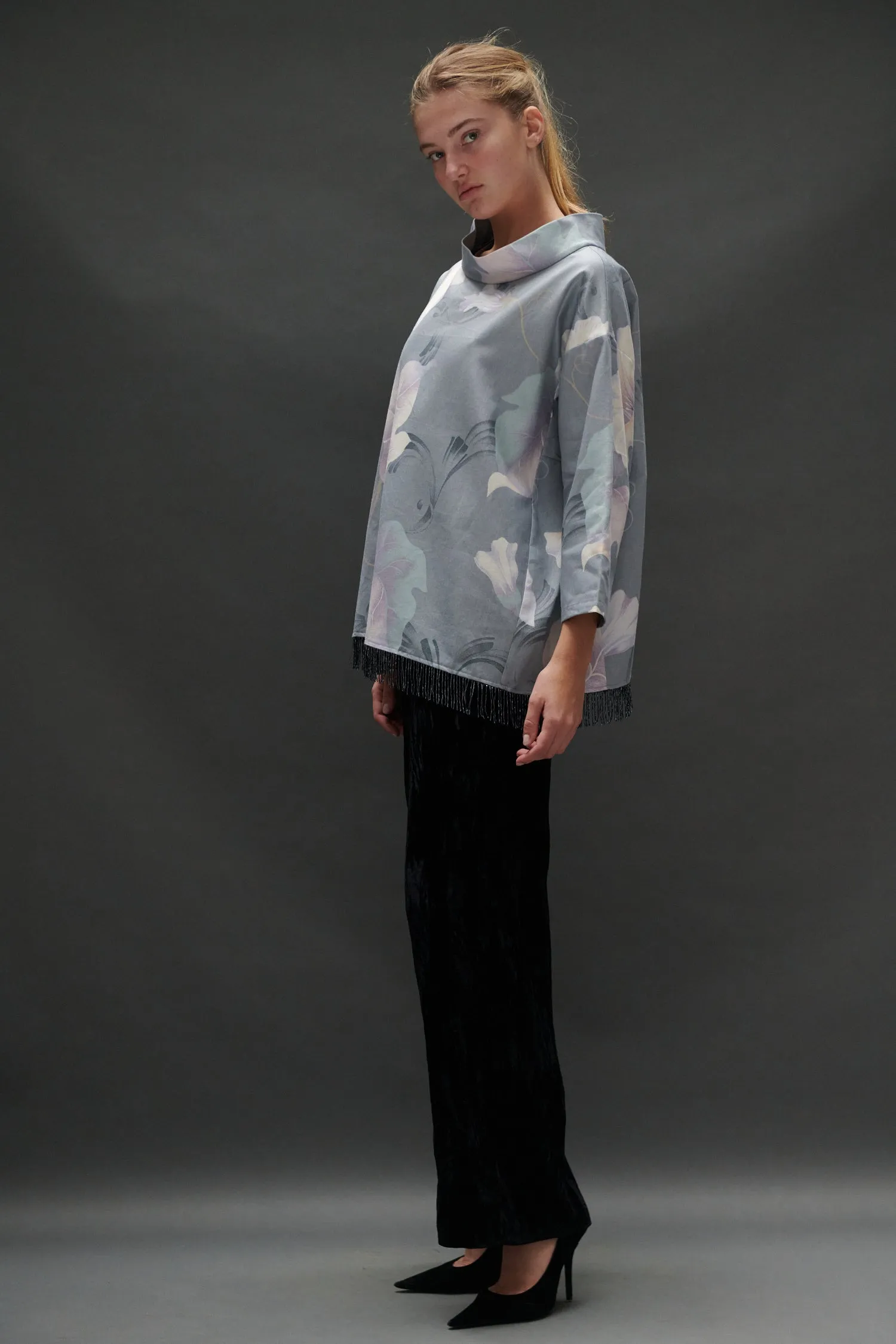 Abigail Coatdress in Grey Upholstery with Beaded Trim sold by Batsheva product image thumbnail 4