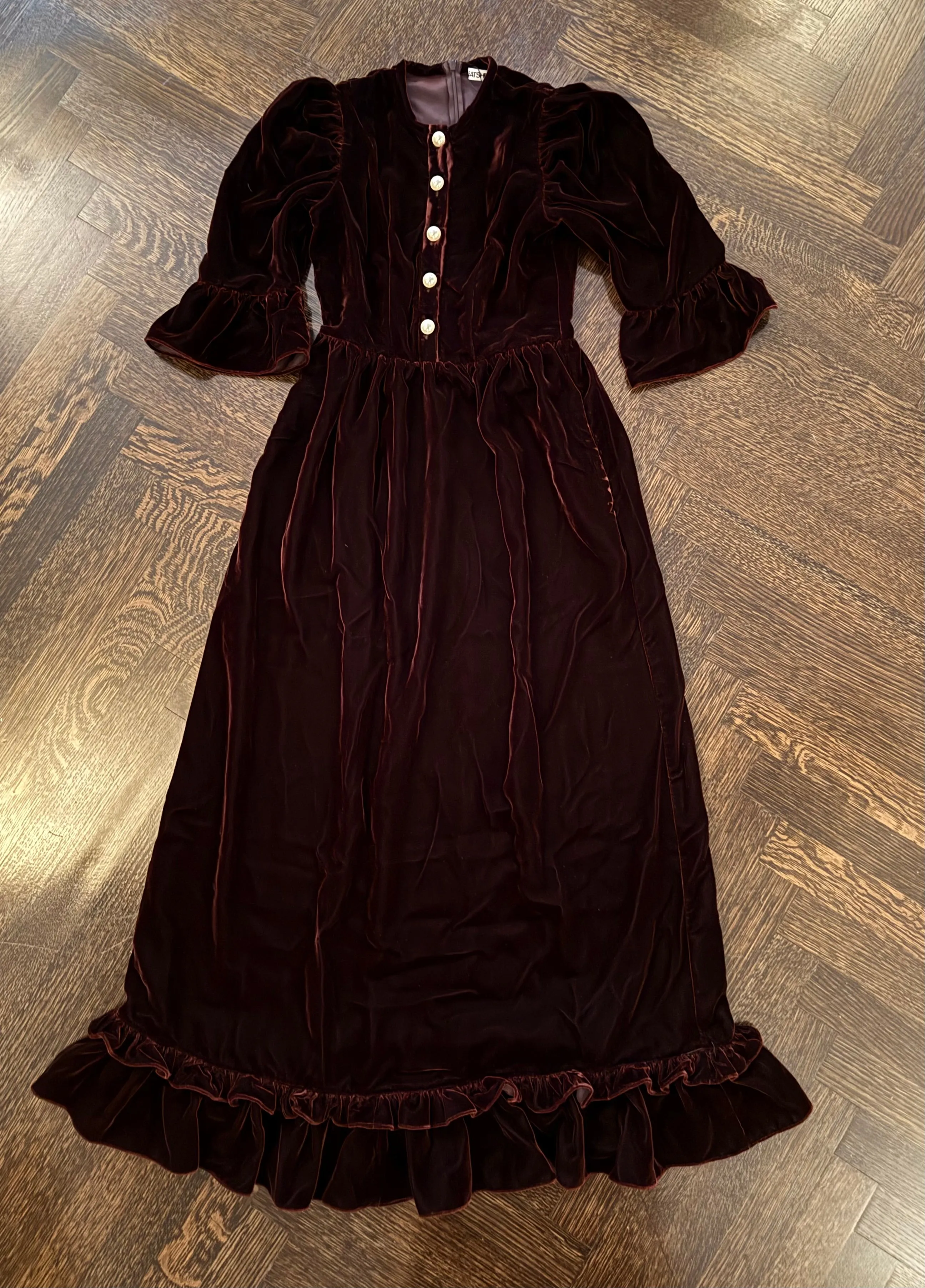 Ella Dress in Chocolate Velvet sold by Batsheva product image thumbnail 2