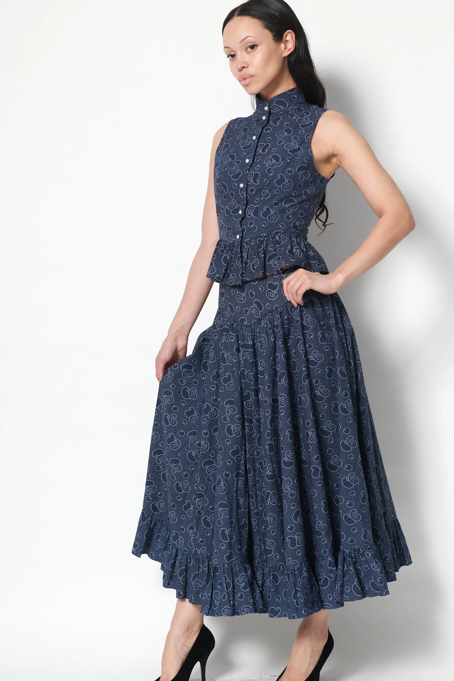 Gia Blouse in Midnight Paisley sold by Batsheva product image thumbnail 4