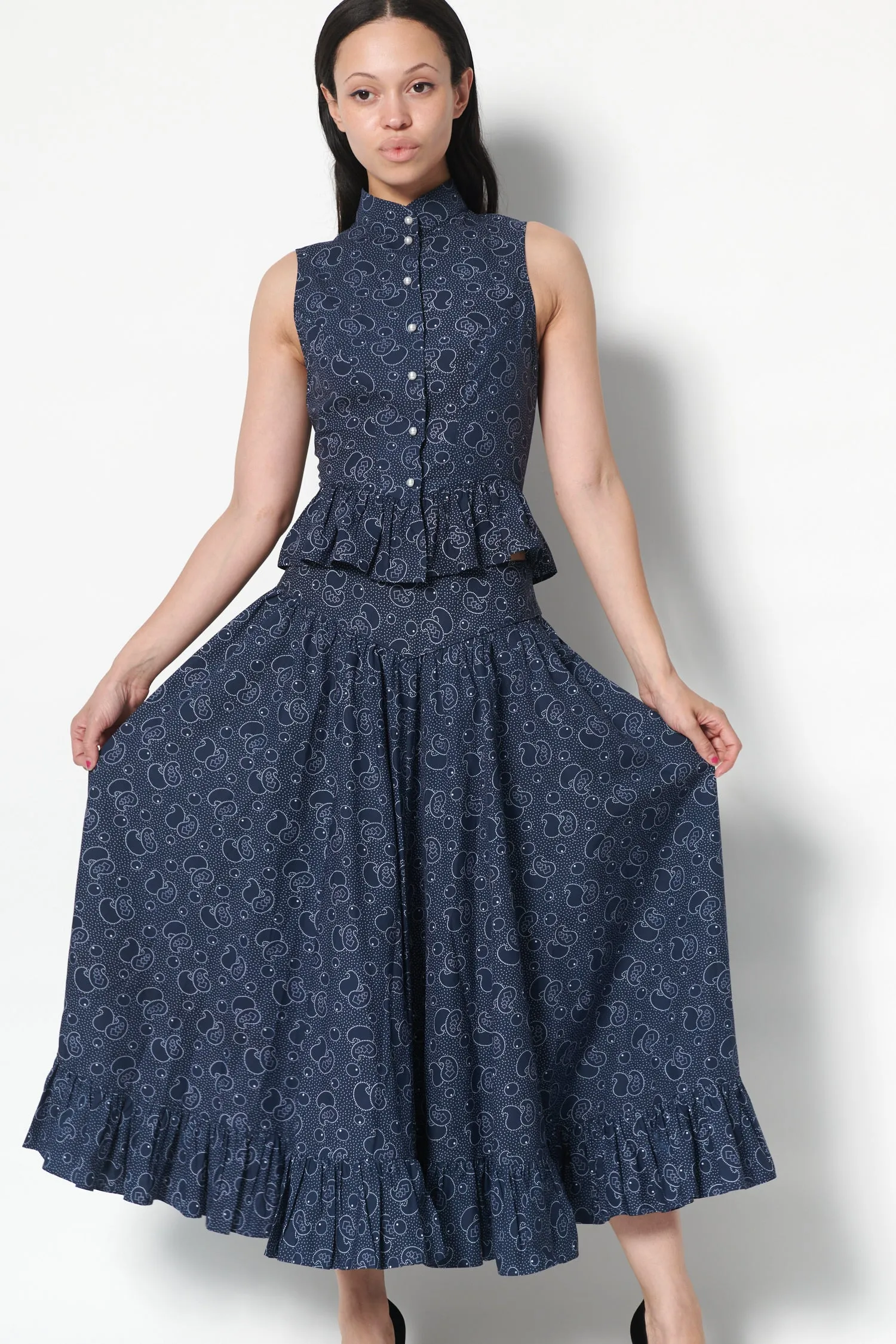 Gia Blouse in Midnight Paisley sold by Batsheva product image thumbnail 2