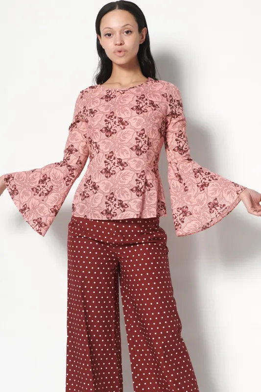 Bell Blouse in Tropics made by Batsheva
