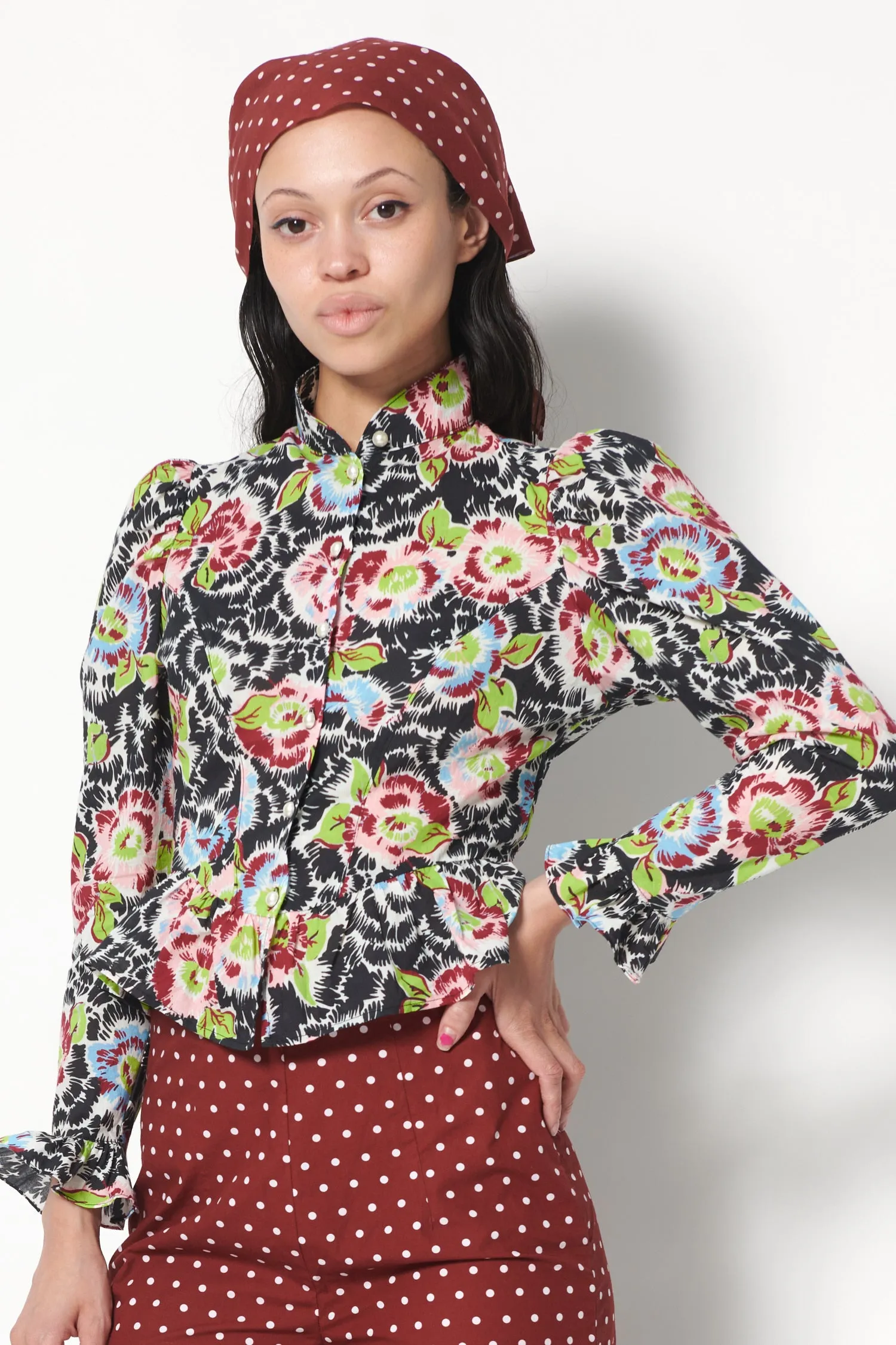 Grace Blouse in Flower Riot sold by Batsheva product image thumbnail 2