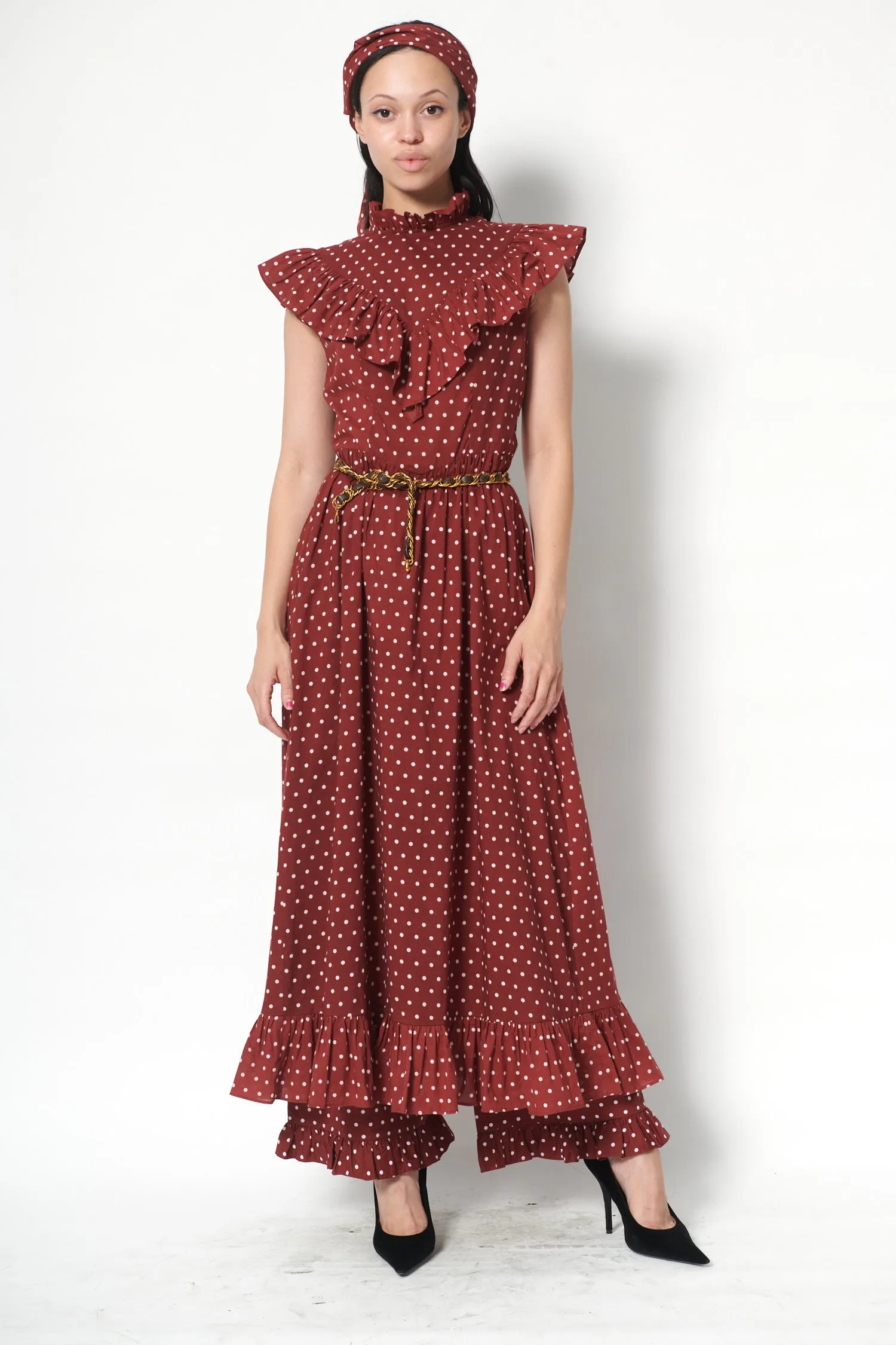 Caroline Dress in Maroon Dots sold by Batsheva product image thumbnail 2