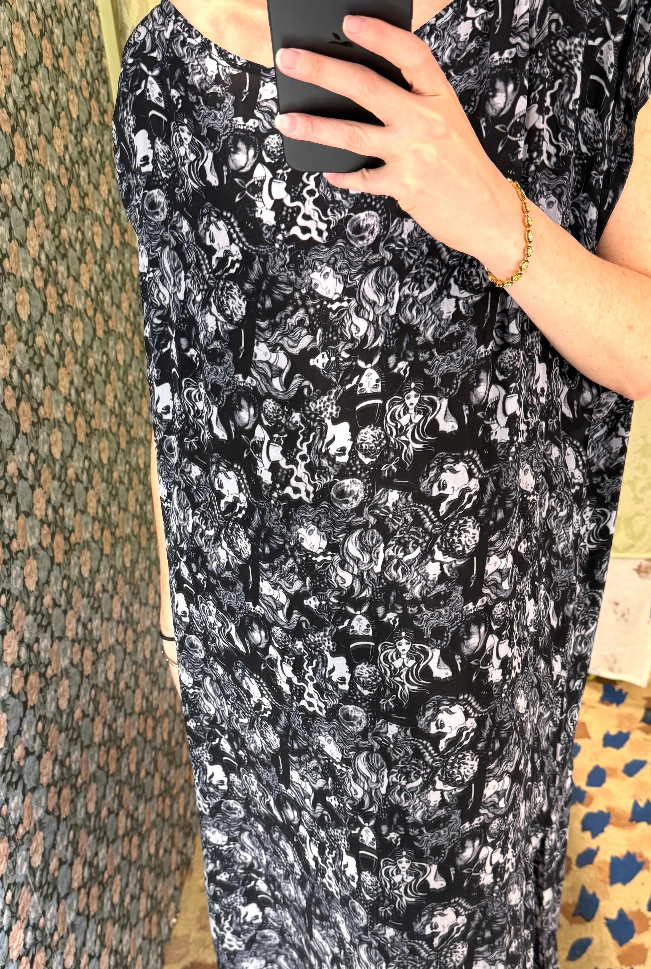 Dancer's Caftan in Face Print sold by Batsheva product image thumbnail 3