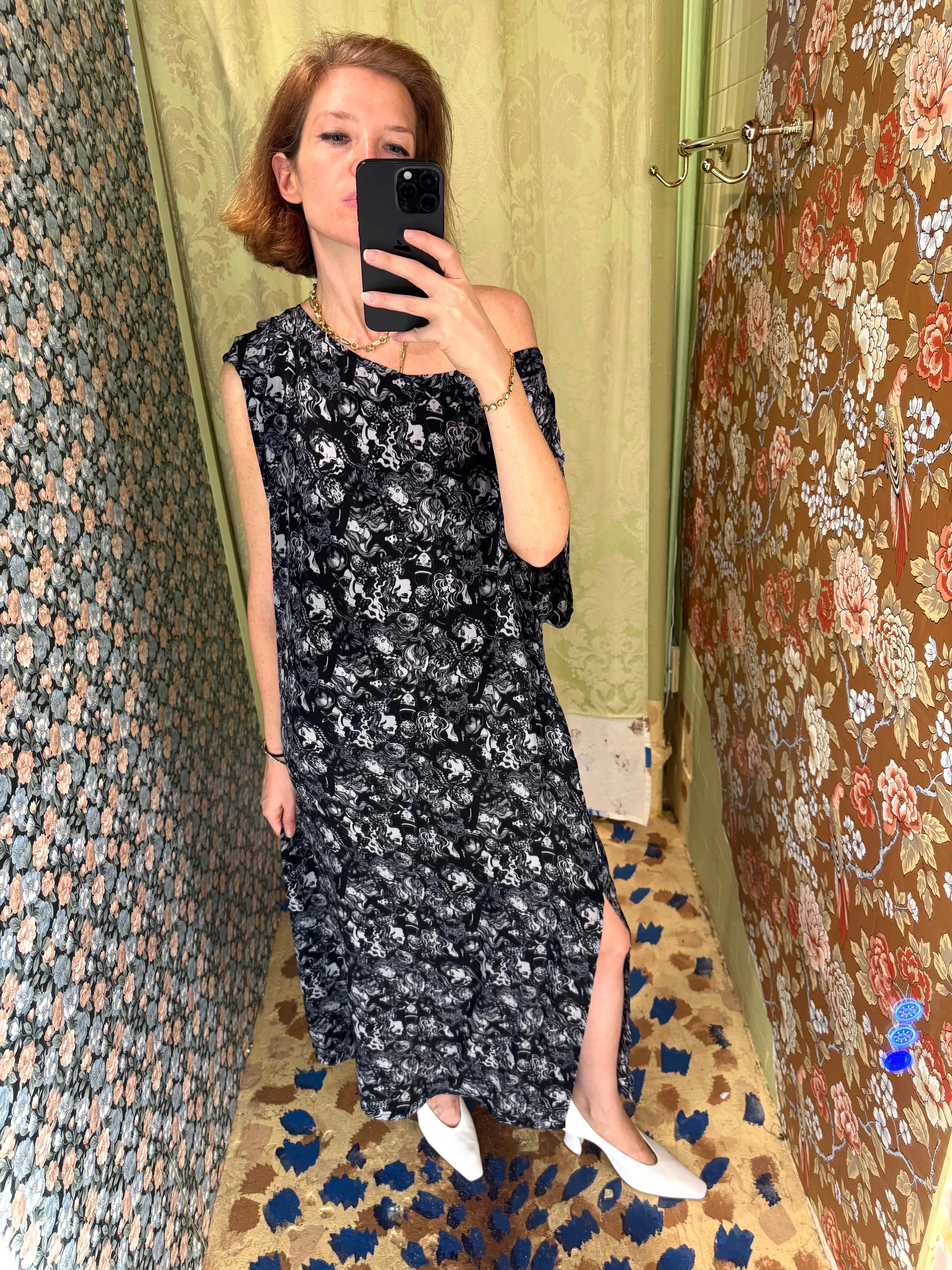 Dancer's Caftan in Face Print sold by Batsheva product image thumbnail 4