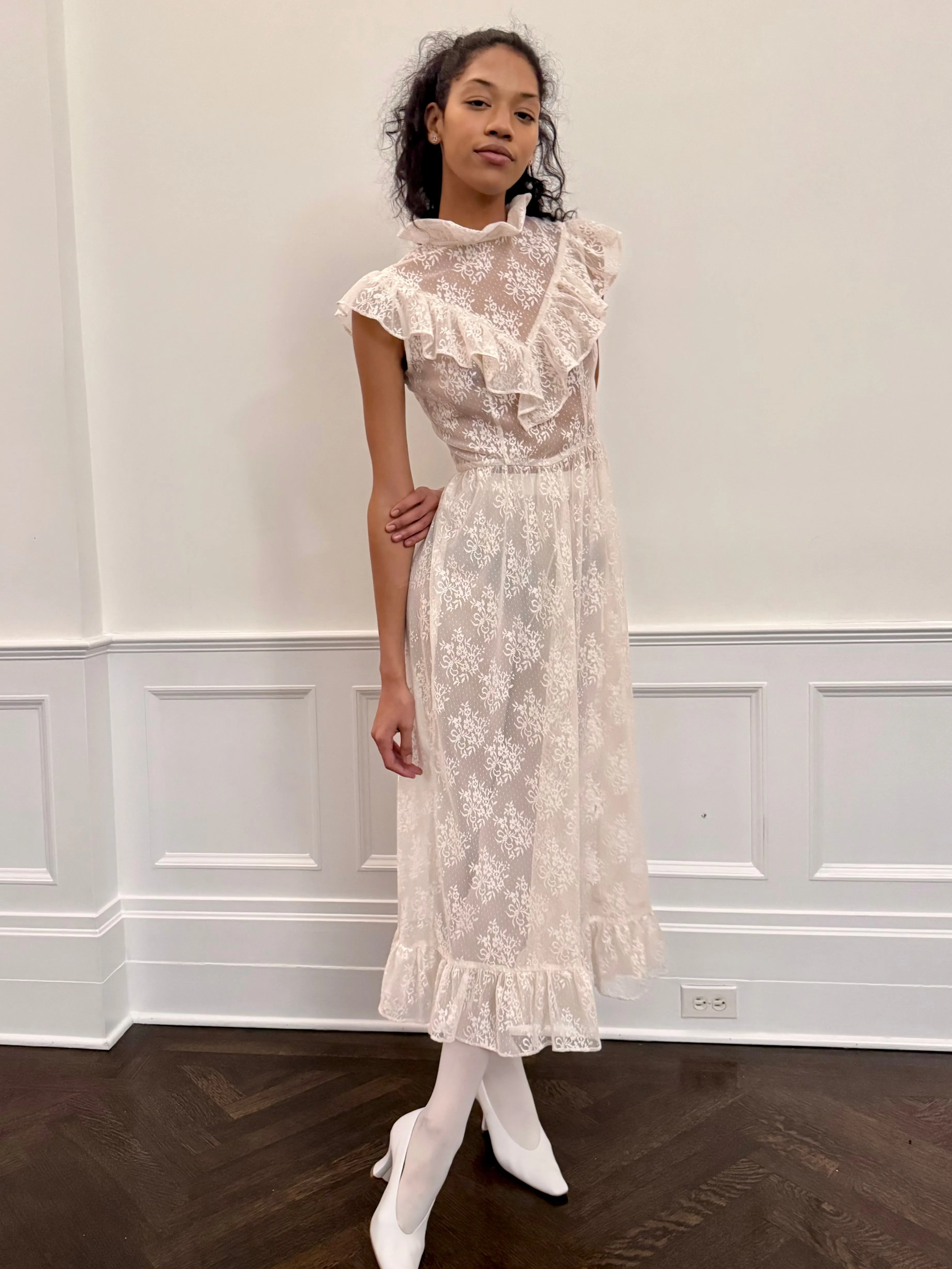 Caroline Dress in Ivory Lace sold by Batsheva product image thumbnail 4