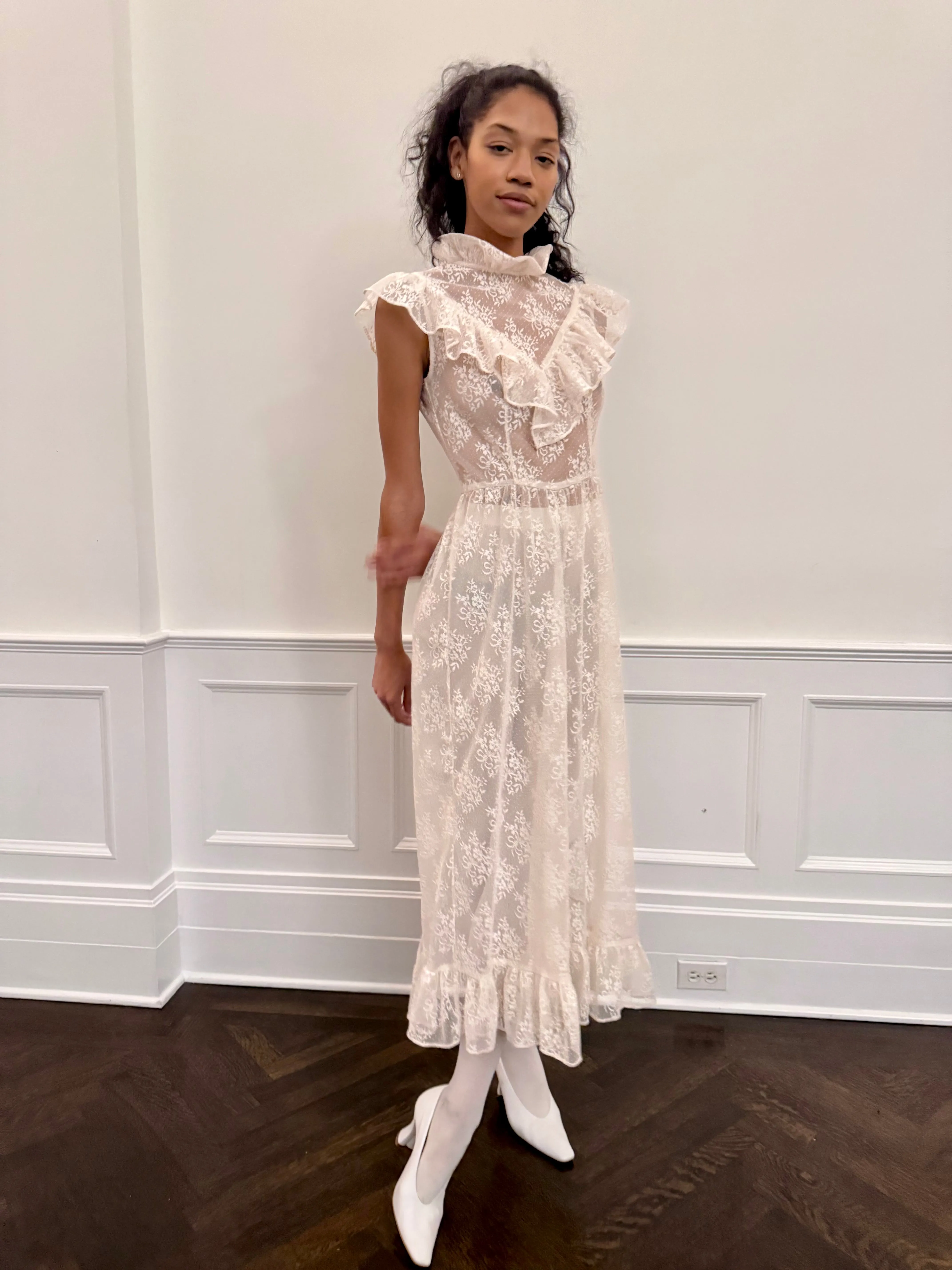 Caroline Dress in Ivory Lace sold by Batsheva product image thumbnail 3