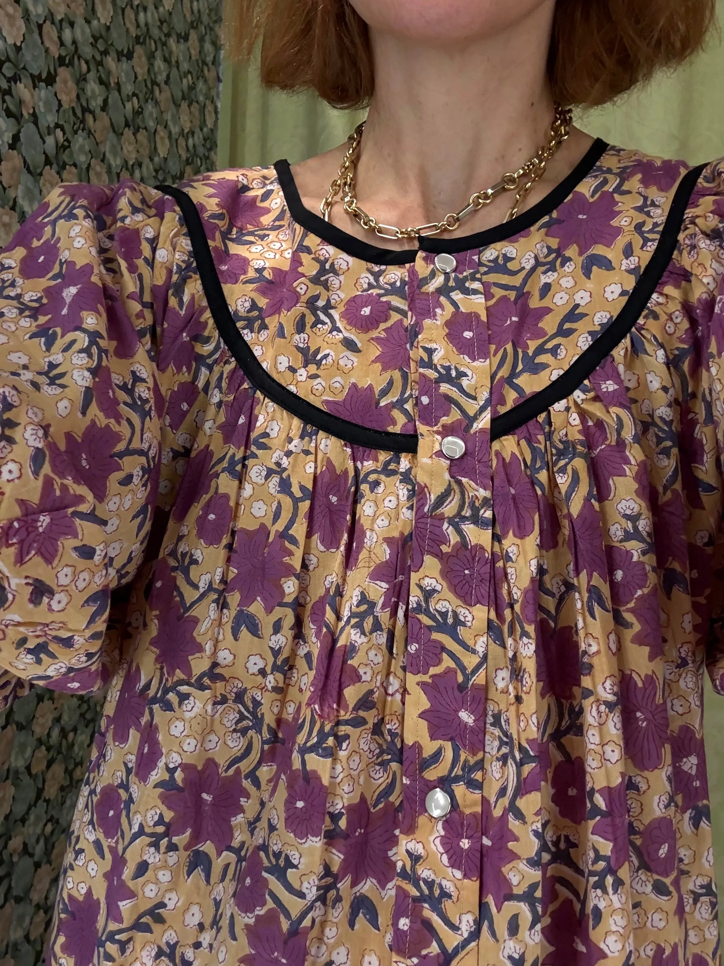 Snap Housedress in Purple Floral sold by Batsheva product image thumbnail 3