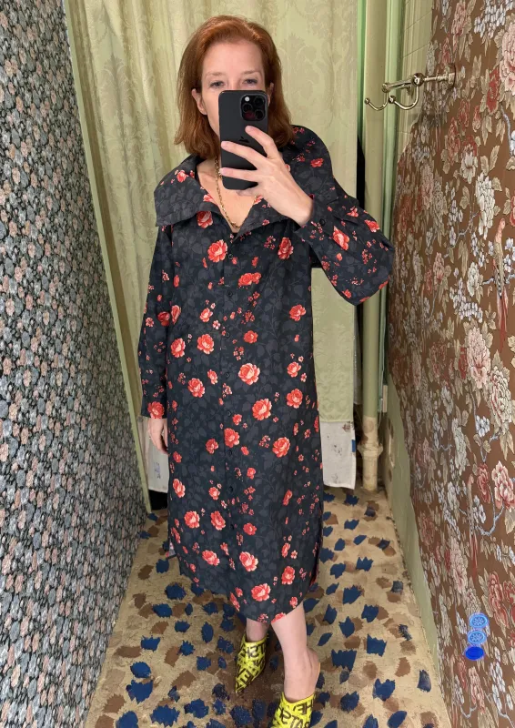 Lilith Dress in Black Floral made by Batsheva