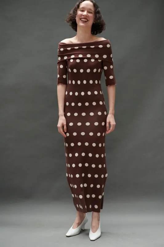 Olivia Sweater Dress in Chocolate made by Batsheva