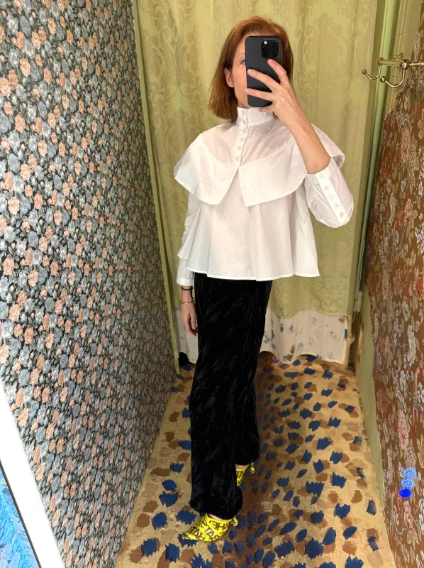 McKinley Top in White Poplin sold by Batsheva