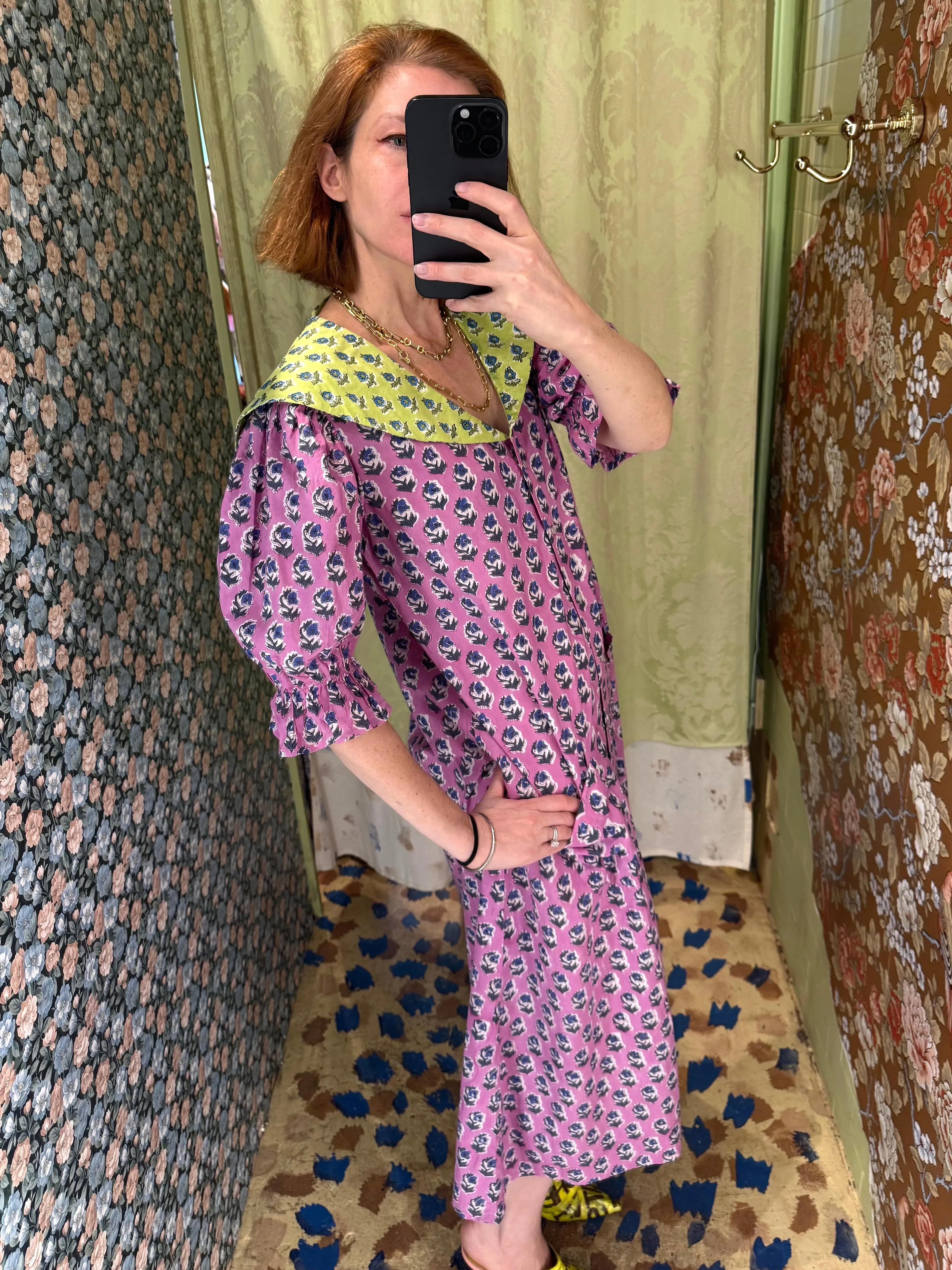 Sailor Snap Housedress in Multi Floral sold by Batsheva product image thumbnail 4