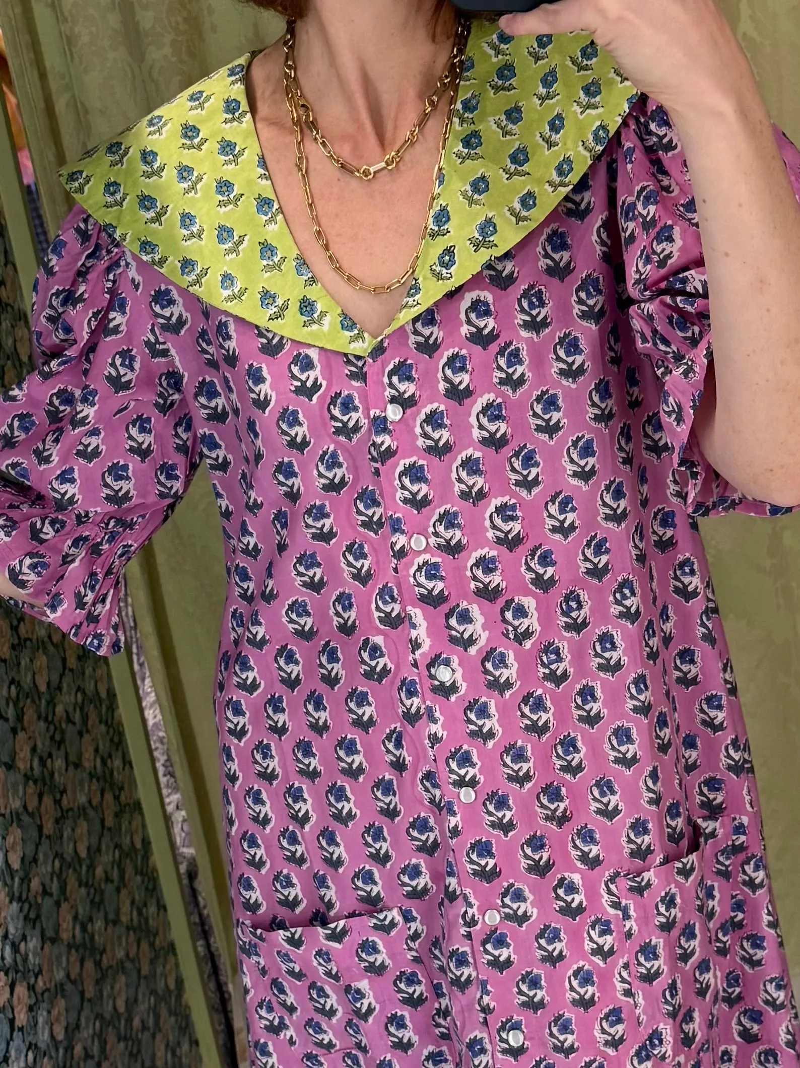 Sailor Snap Housedress in Multi Floral sold by Batsheva product image thumbnail 3