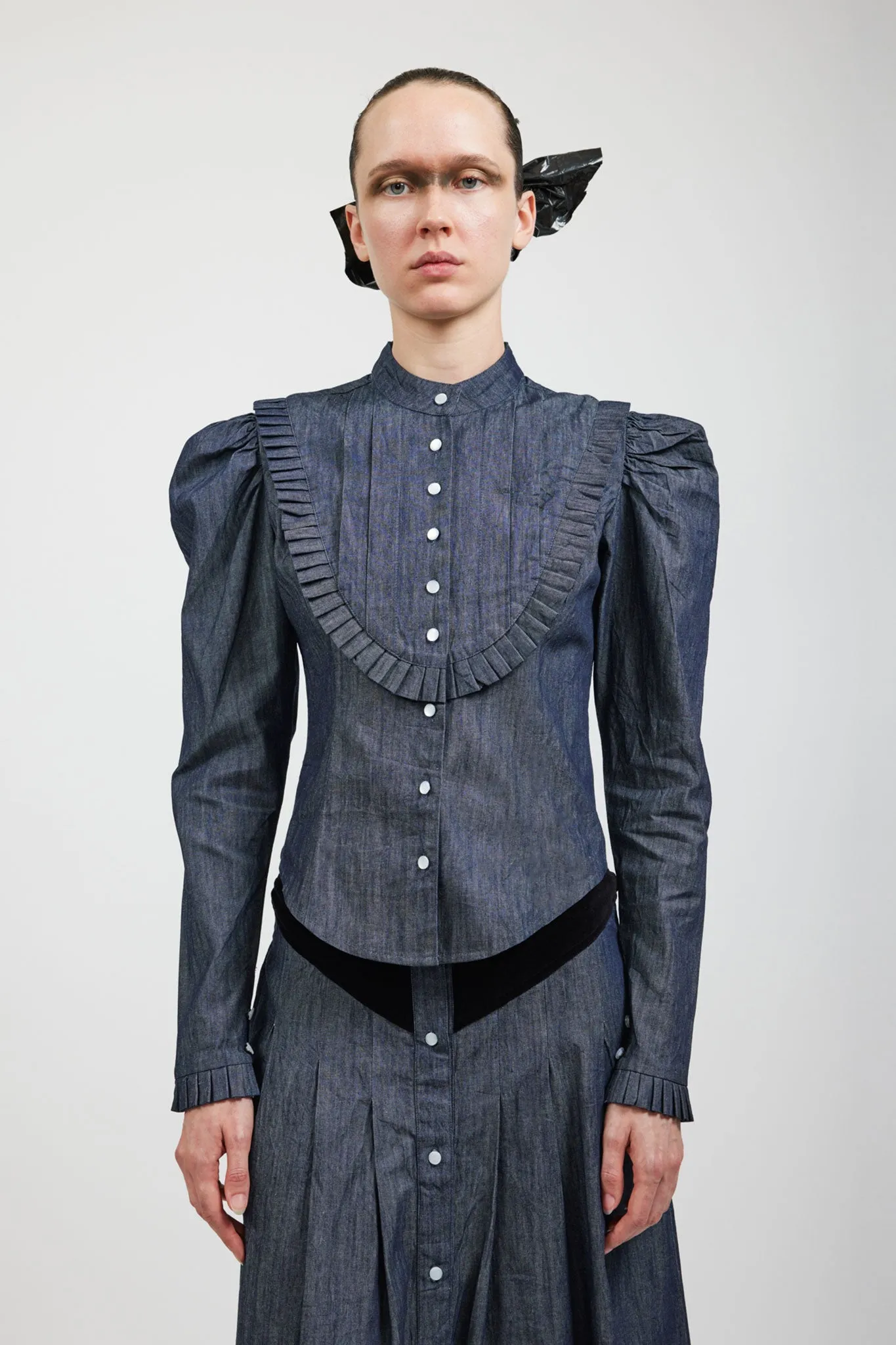 Sample Sale Lee Blouse in Dark Denim sold by Batsheva