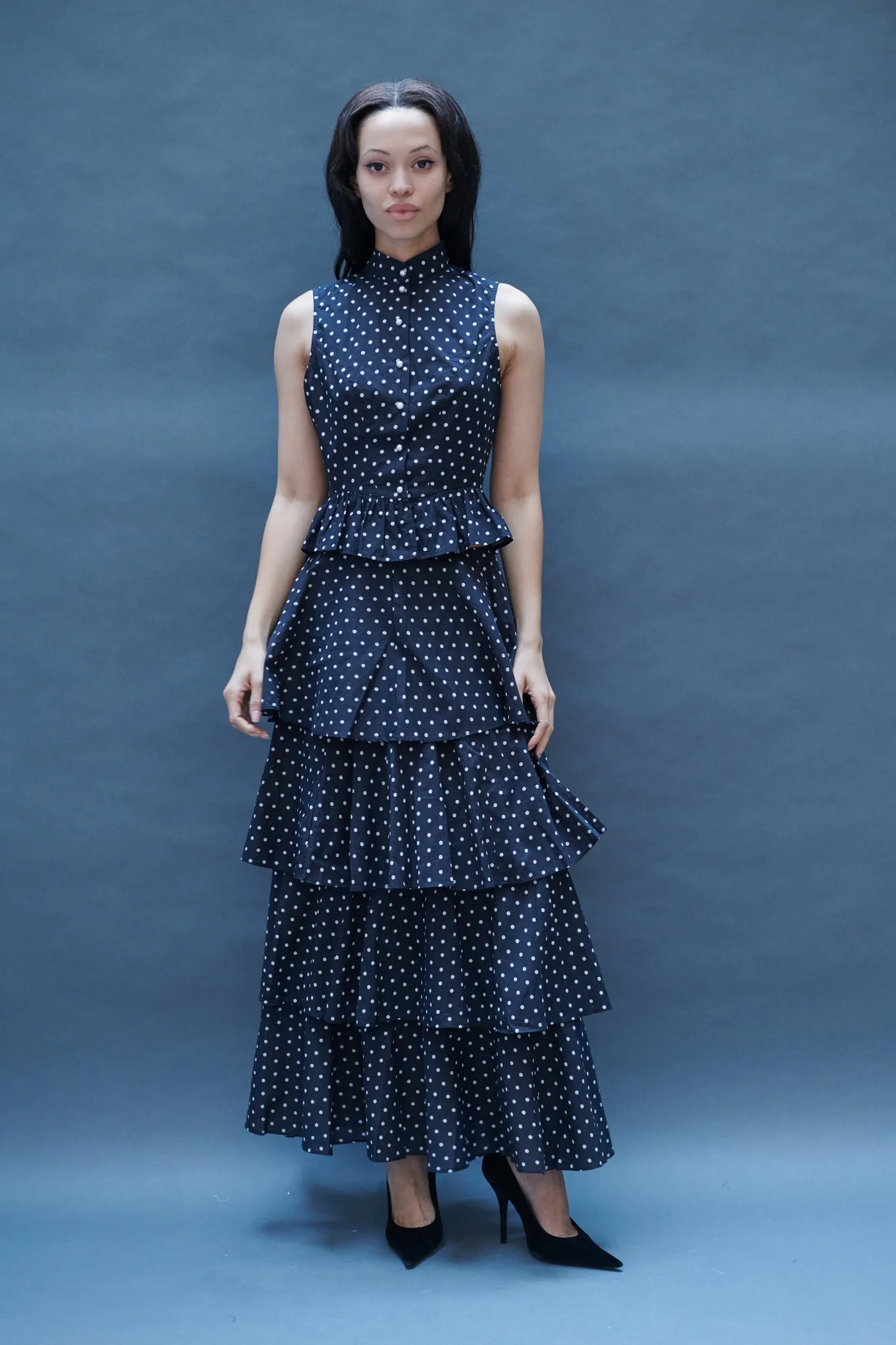 Gia Blouse in Black Dots sold by Batsheva product image thumbnail 2