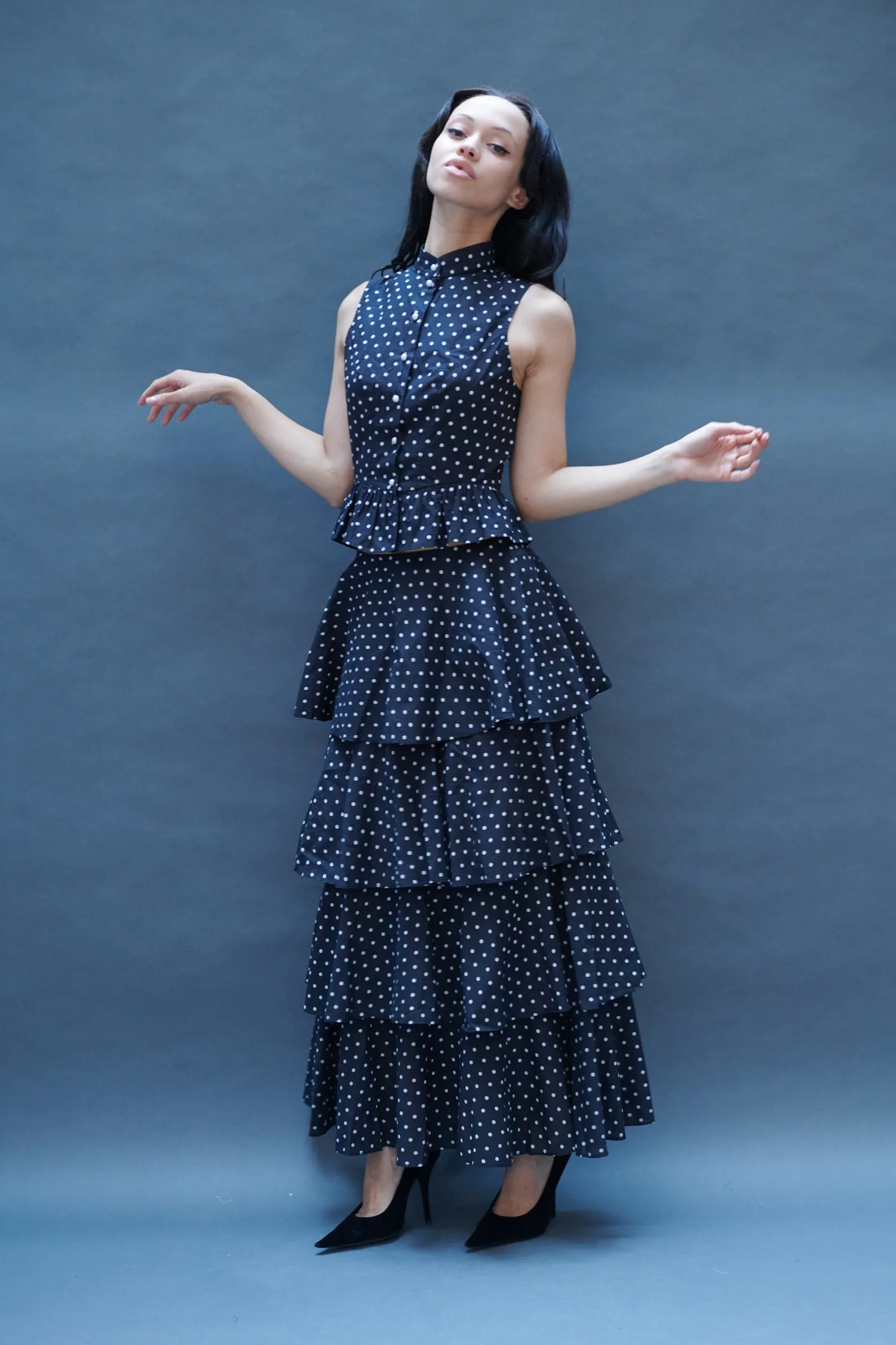 Gia Blouse in Black Dots sold by Batsheva product image thumbnail 3