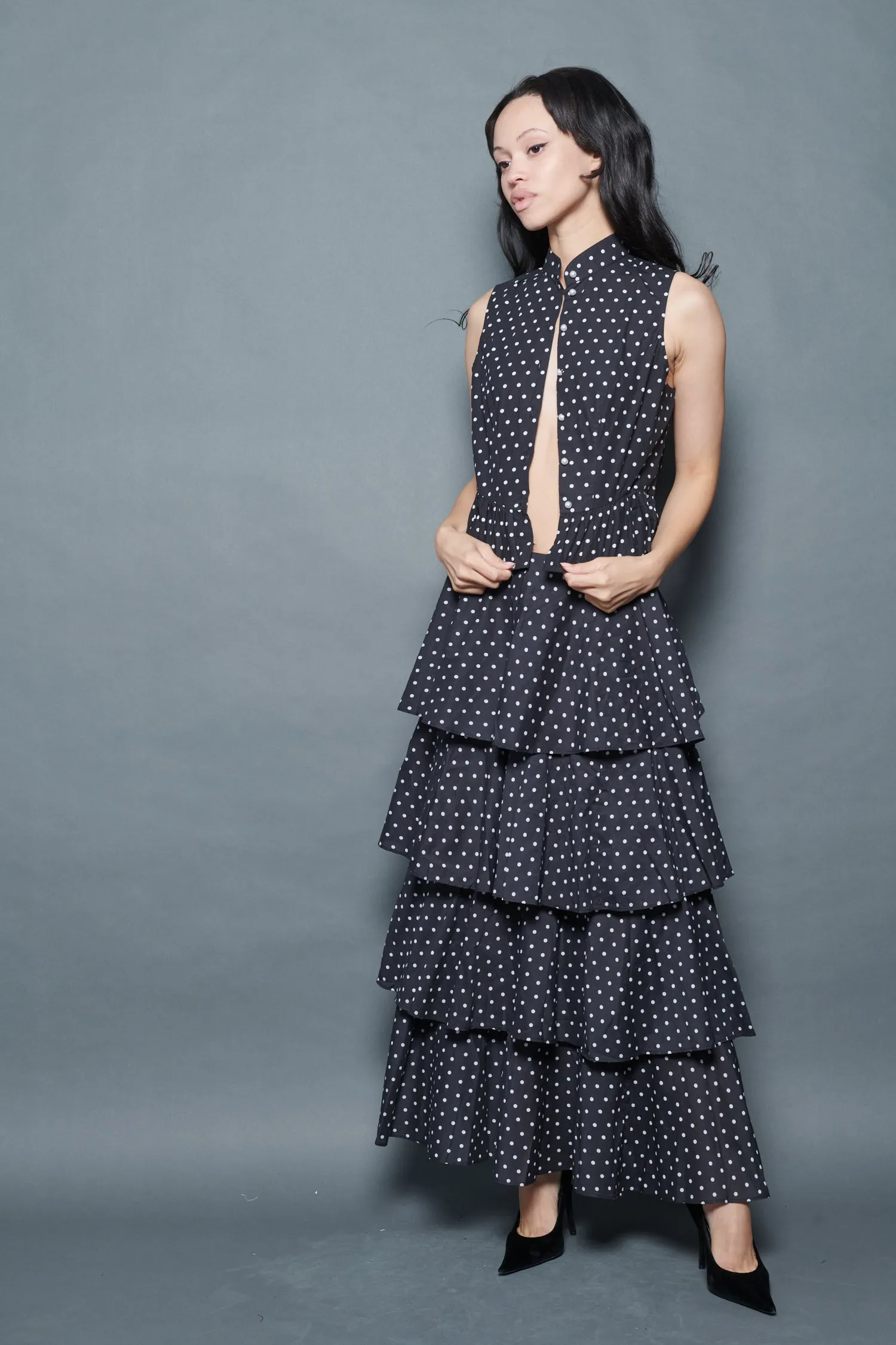 Gia Blouse in Black Dots sold by Batsheva product image thumbnail 5