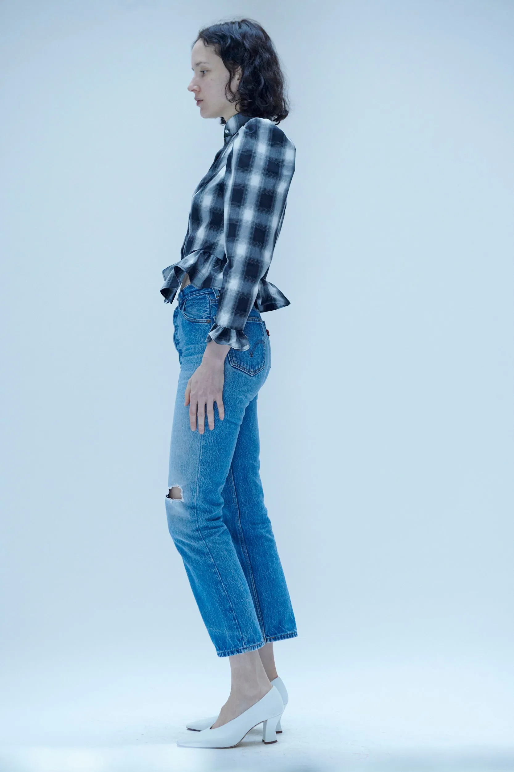 Grace Blouse in Black Plaid sold by Batsheva product image thumbnail 4