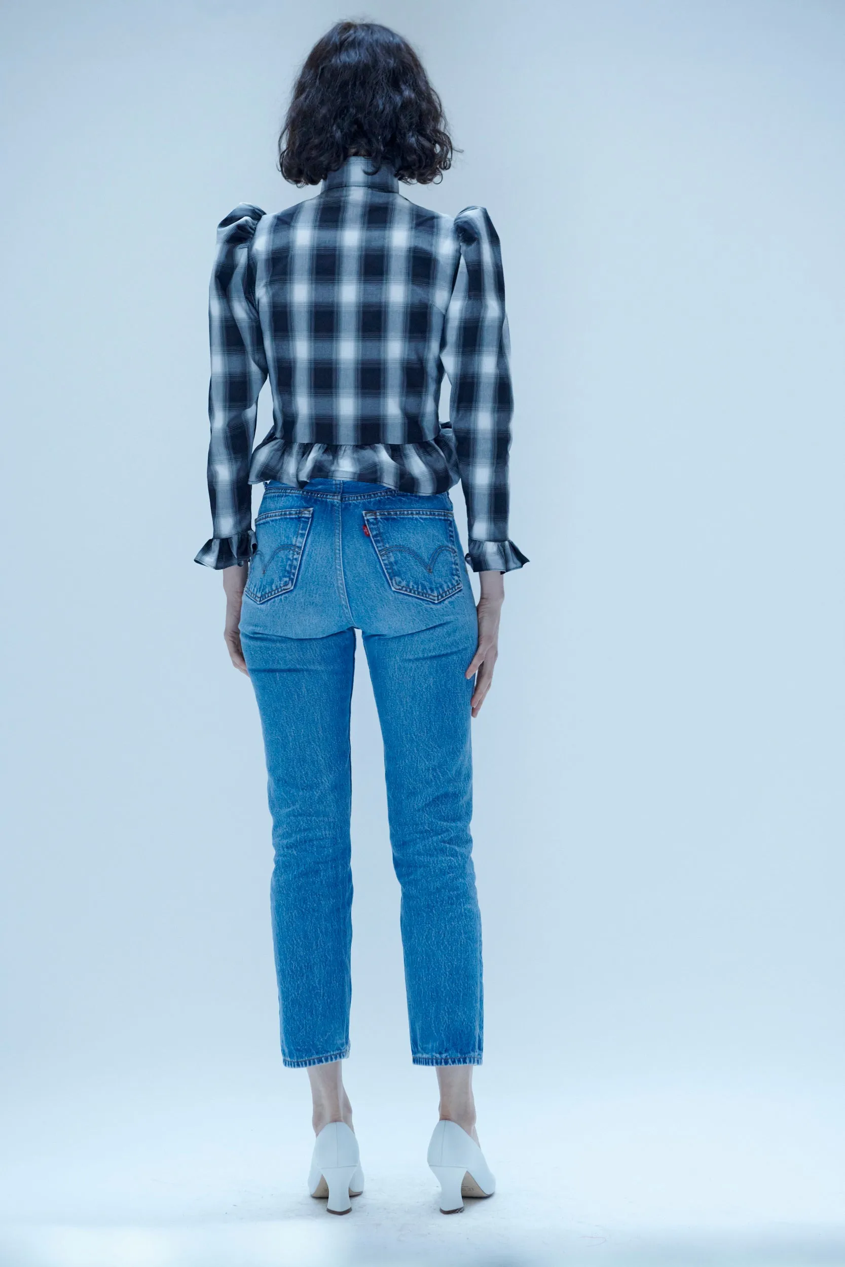 Grace Blouse in Black Plaid sold by Batsheva product image thumbnail 5