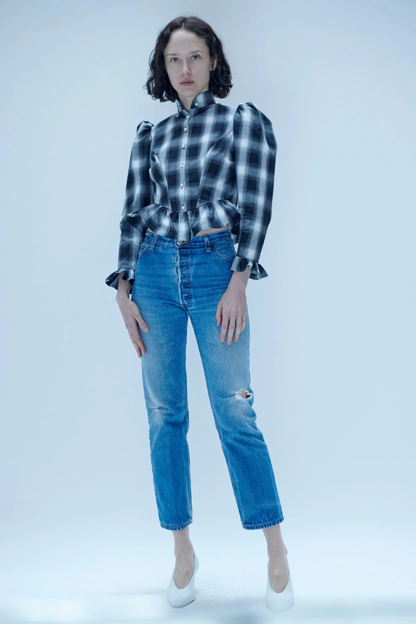Grace Blouse in Black Plaid sold by Batsheva product image thumbnail 2