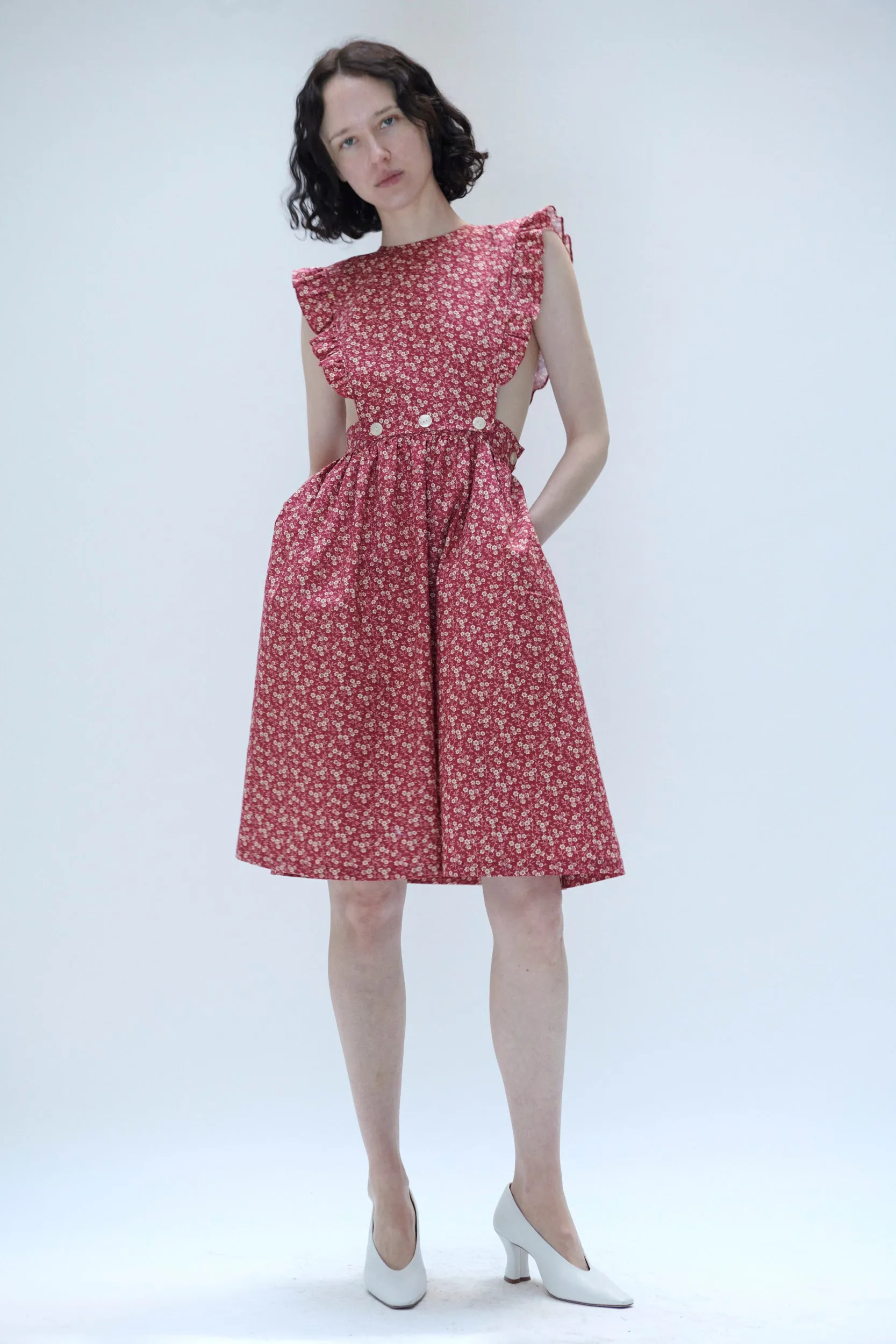 Apron Dress in Red Floral sold by Batsheva product image thumbnail 5