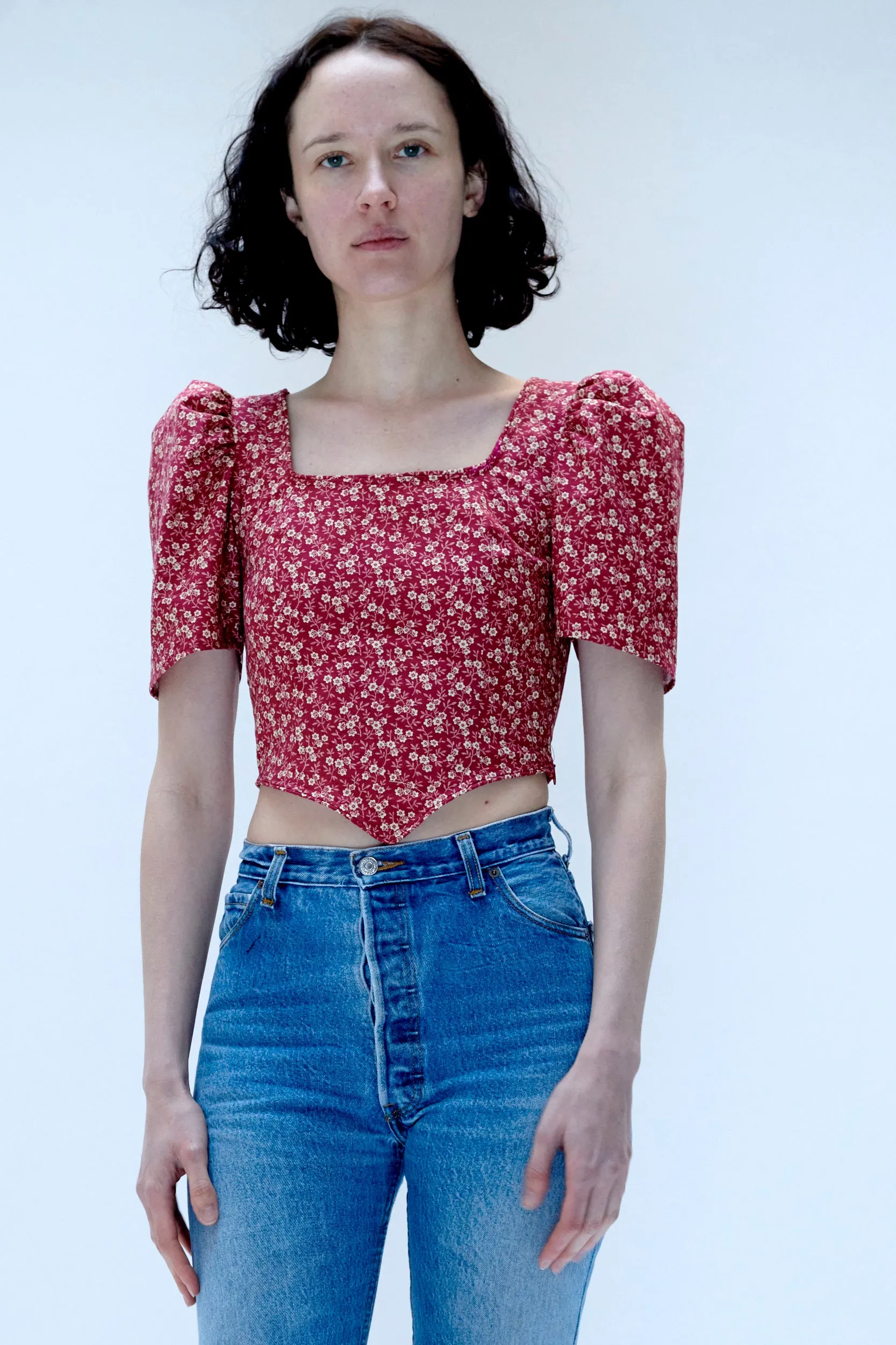 Dirndl Top in Red Floral sold by Batsheva product image thumbnail 4