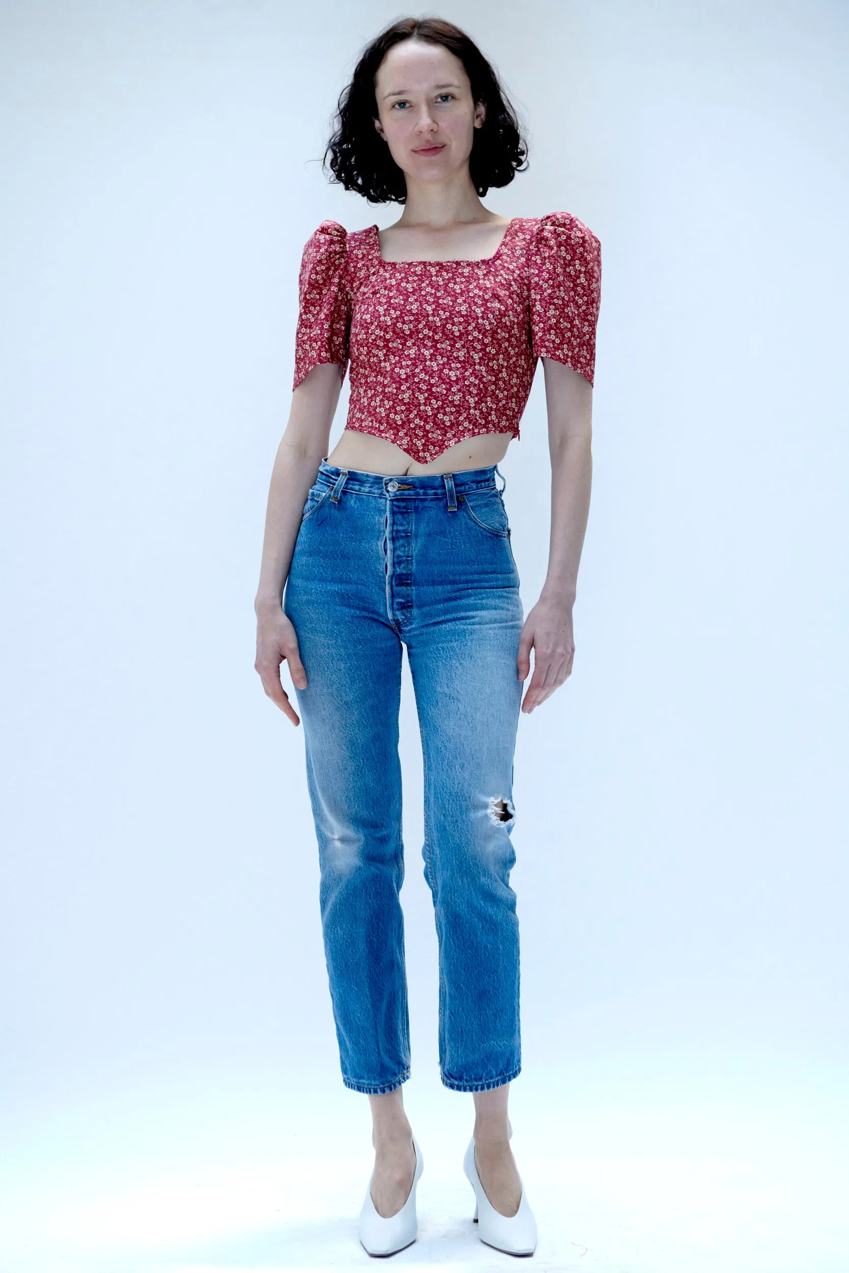 Dirndl Top in Red Floral sold by Batsheva product image thumbnail 2