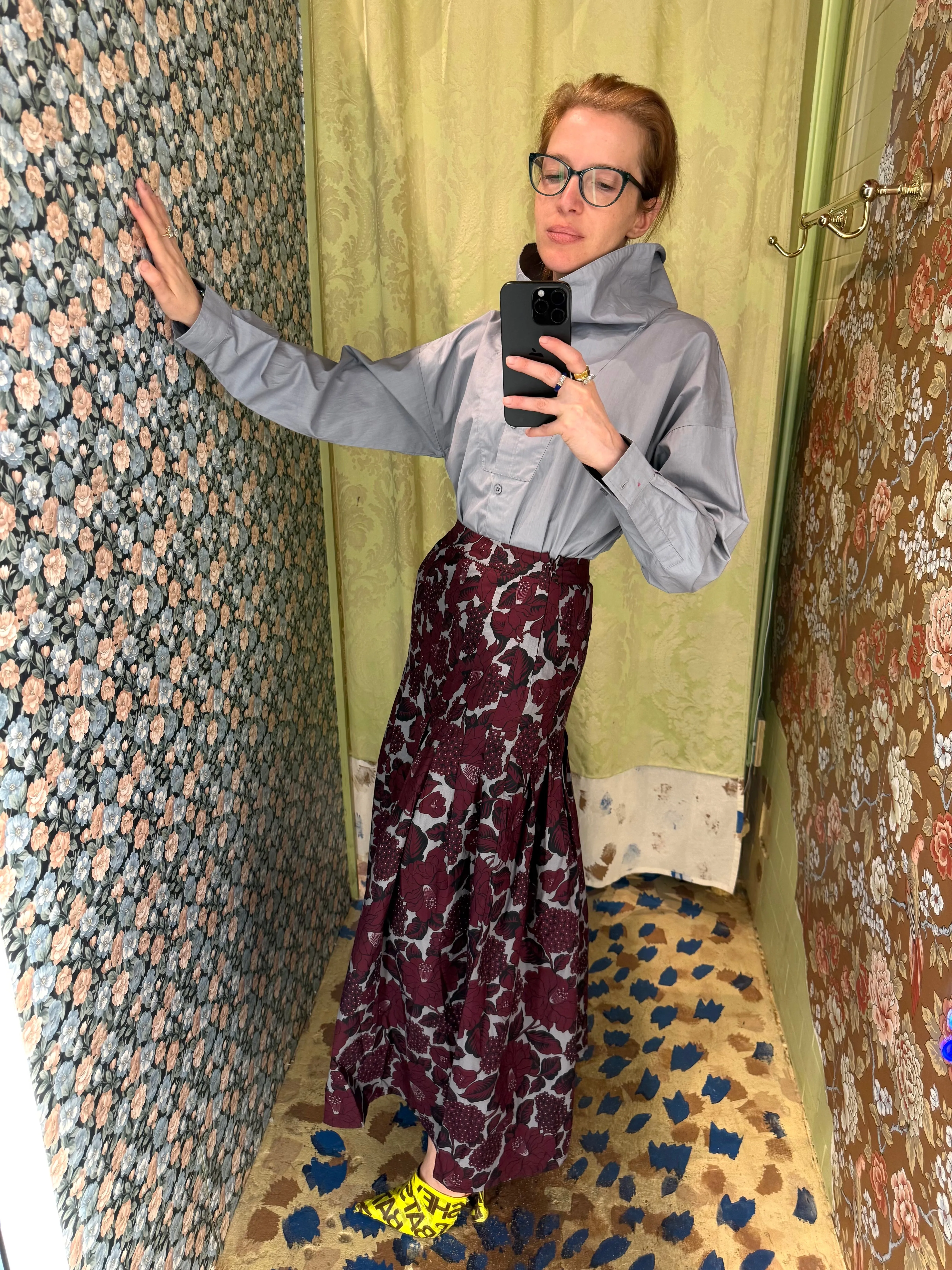 Cyn Skirt in Smoky Merlot Floral sold by Batsheva product image thumbnail 4