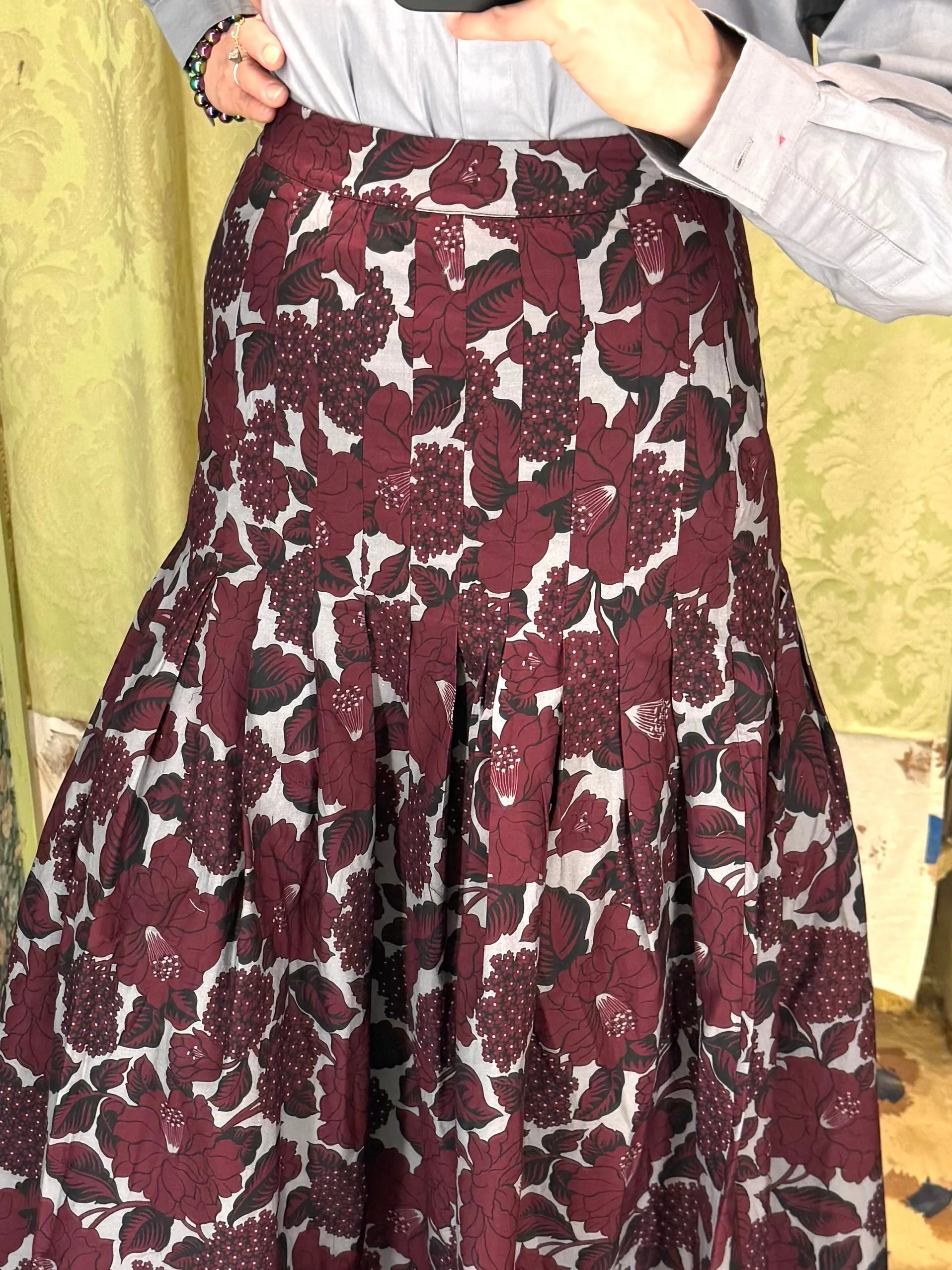 Cyn Skirt in Smoky Merlot Floral sold by Batsheva product image thumbnail 3