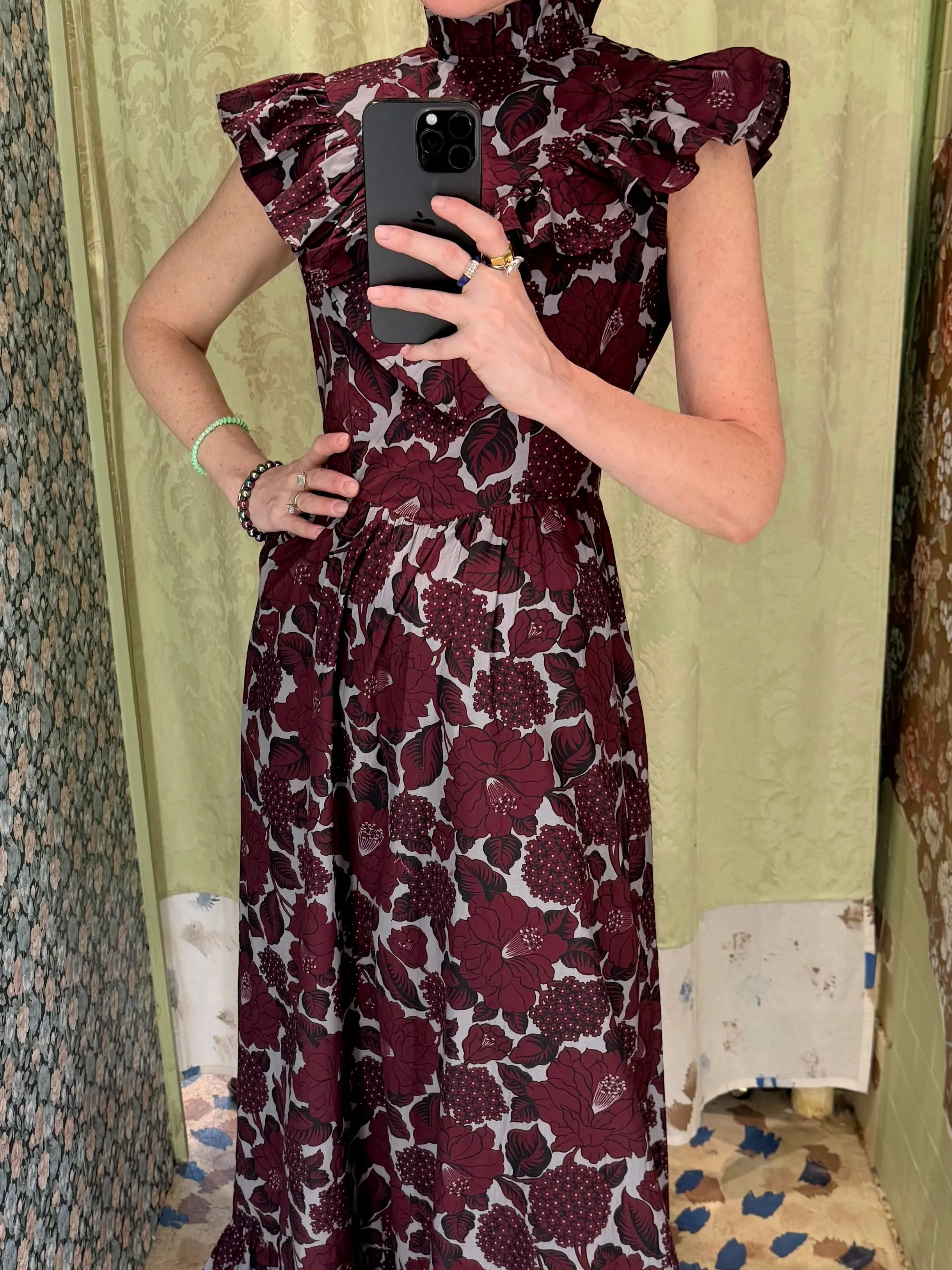 Caroline Dress in Smoky Merlot Floral sold by Batsheva product image thumbnail 2