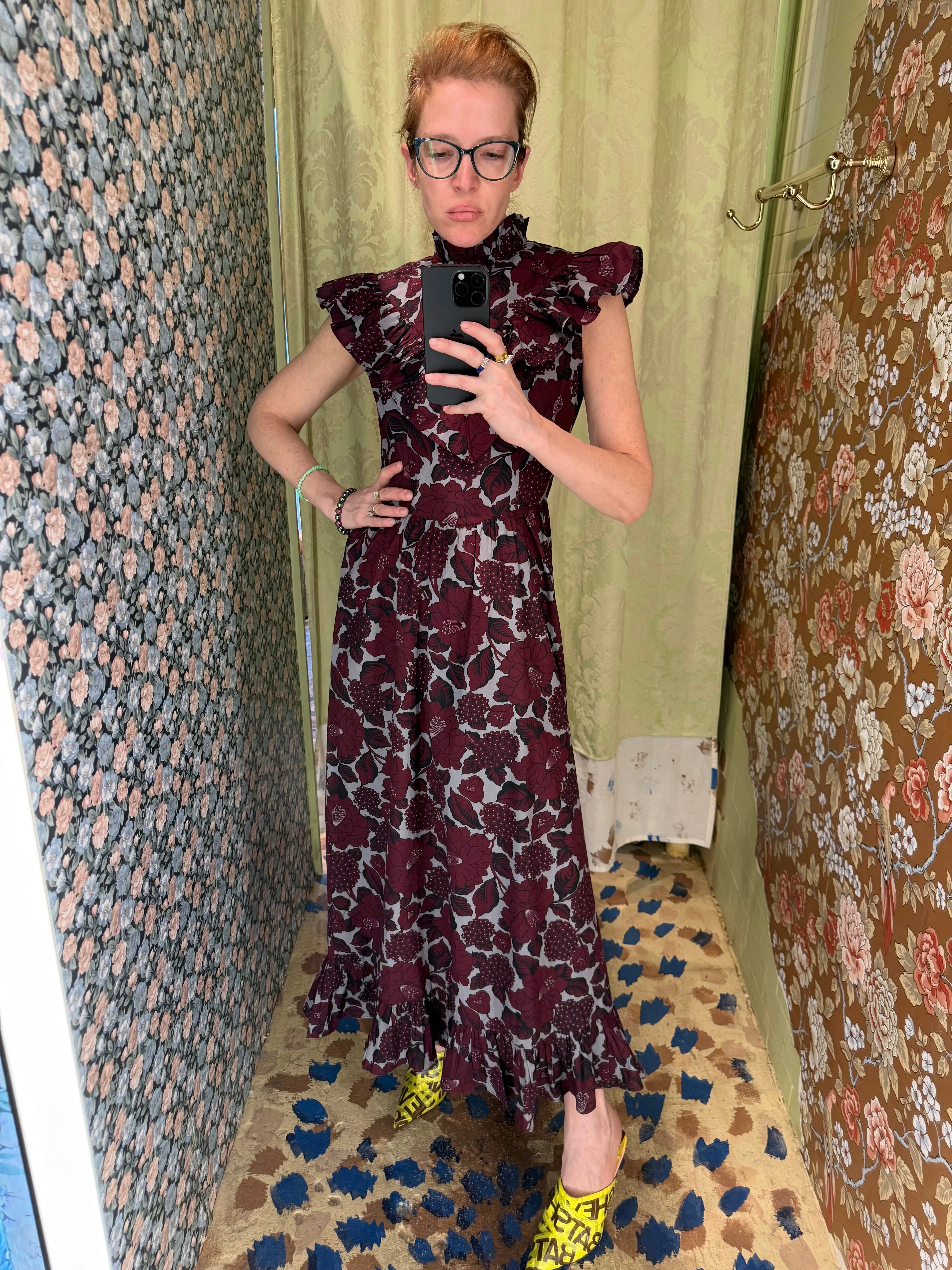 Caroline Dress in Smoky Merlot Floral sold by Batsheva product image thumbnail 3