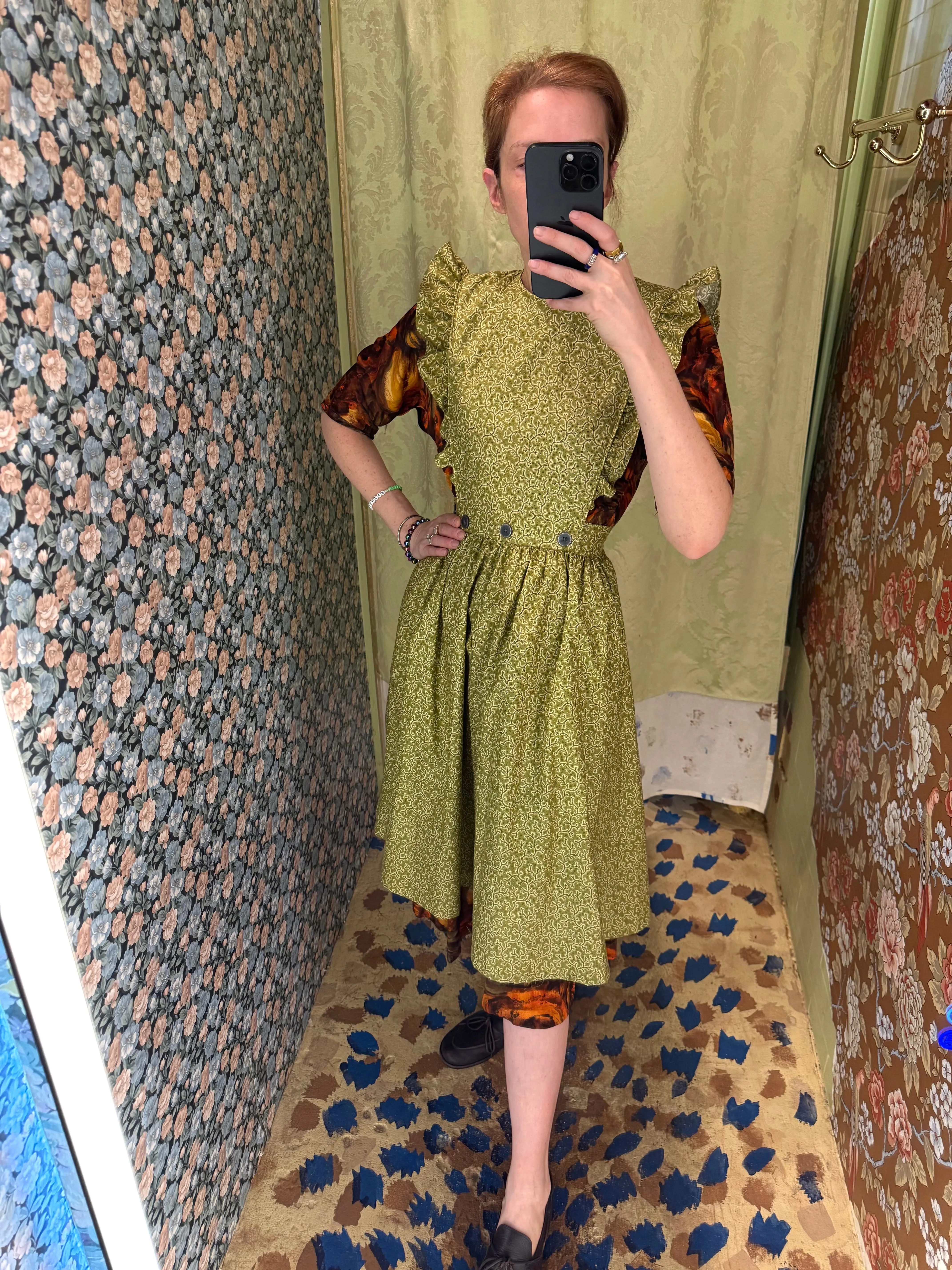 Apron Dress in Green Vines sold by Batsheva product image thumbnail 3