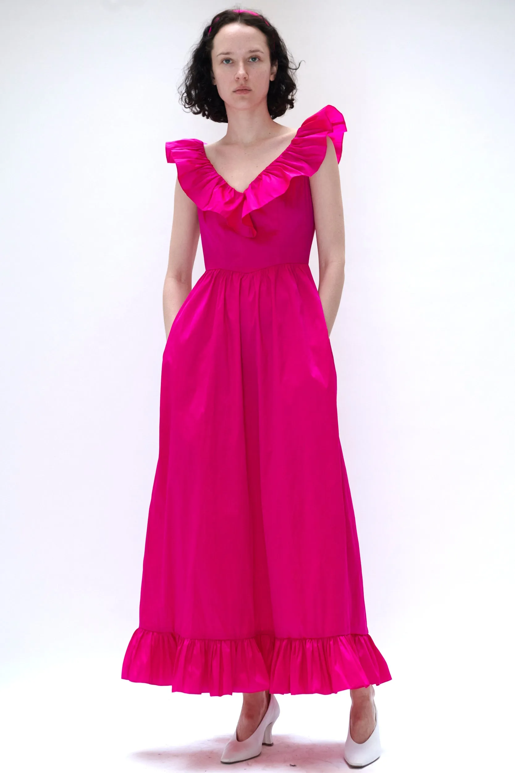 Celia Dress in Fuschia Taffeta sold by Batsheva product image thumbnail 4
