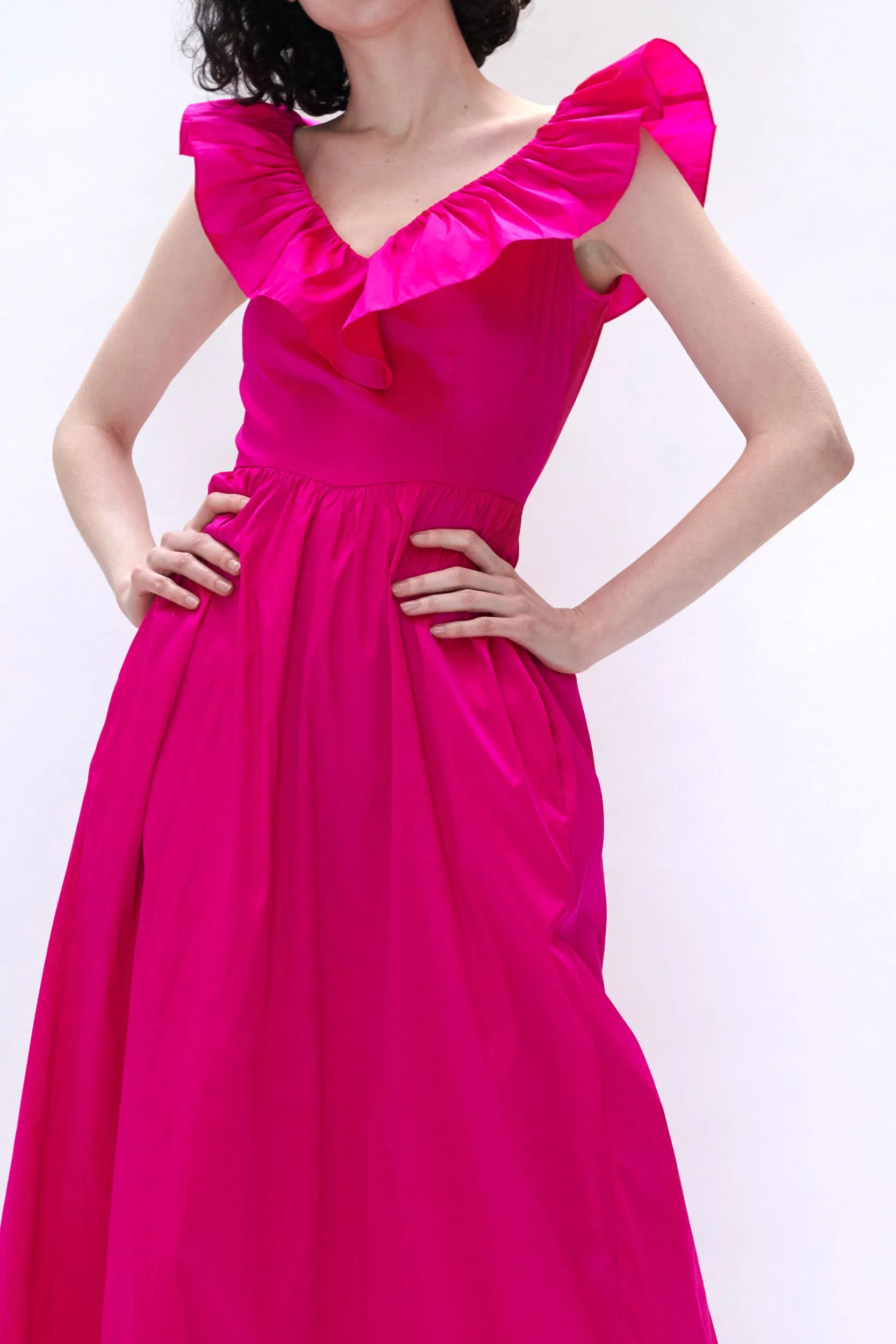 Celia Dress in Fuschia Taffeta sold by Batsheva product image thumbnail 2