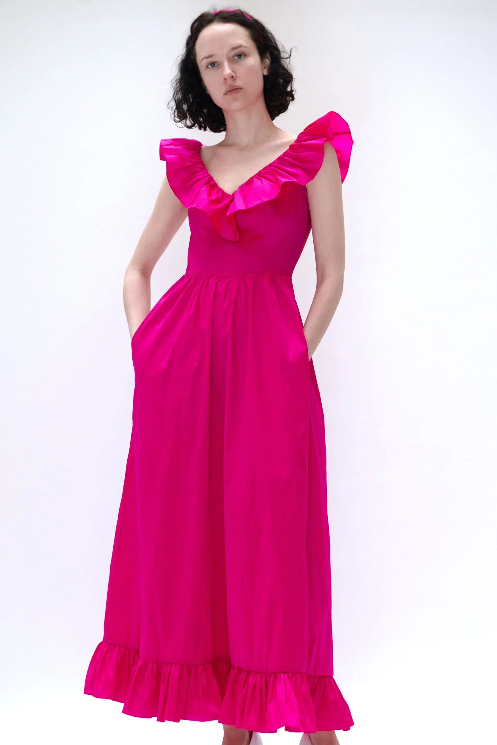 Celia Dress in Fuschia Taffeta sold by Batsheva product image thumbnail 5