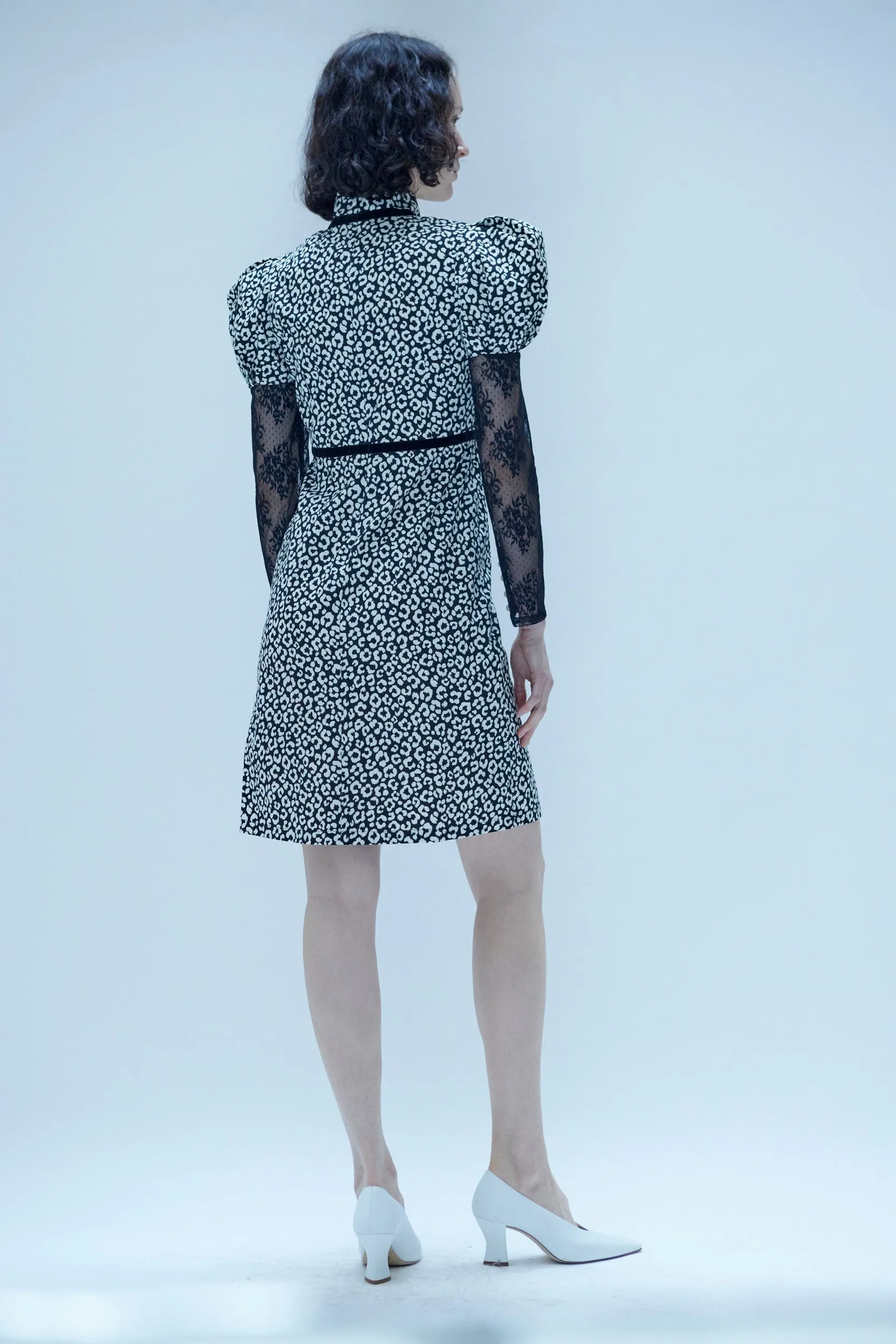 Tate Dress in Leopard and Lace sold by Batsheva product image thumbnail 5