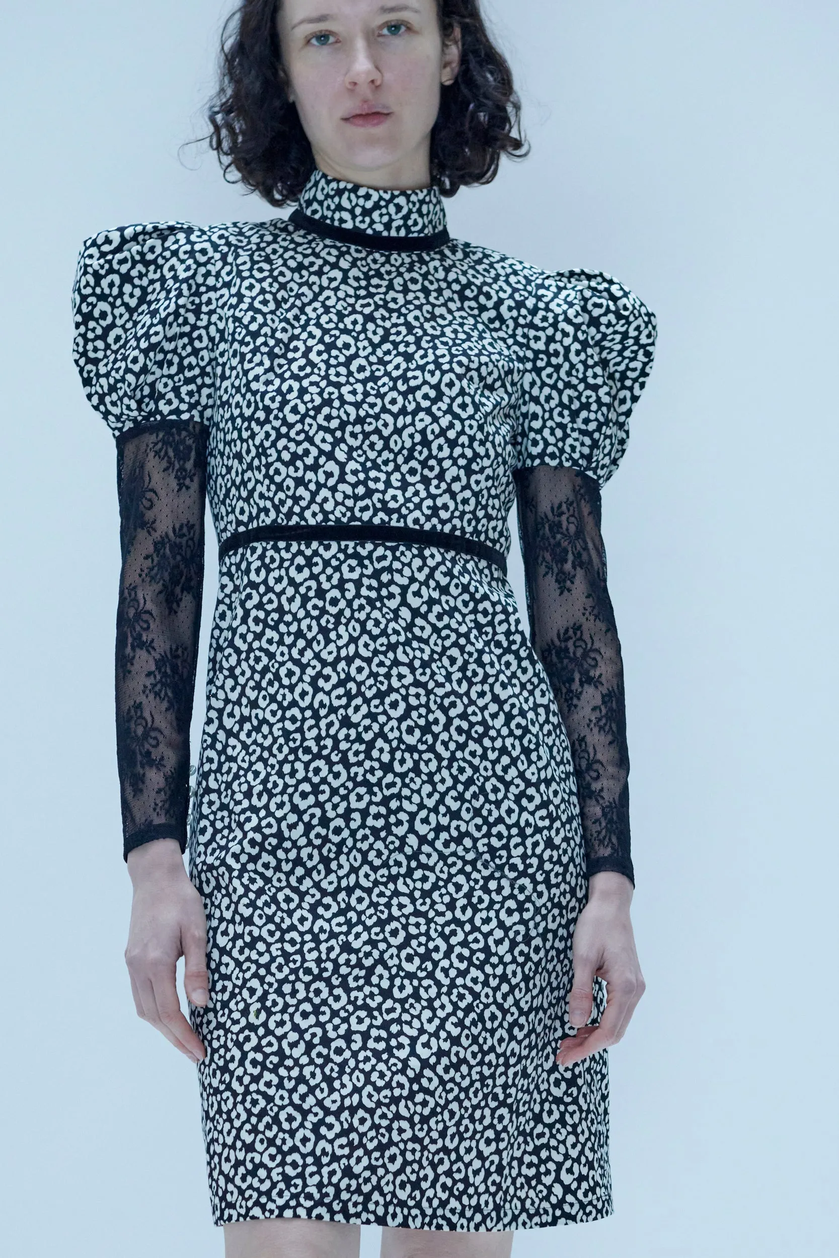 Tate Dress in Leopard and Lace sold by Batsheva product image thumbnail 2