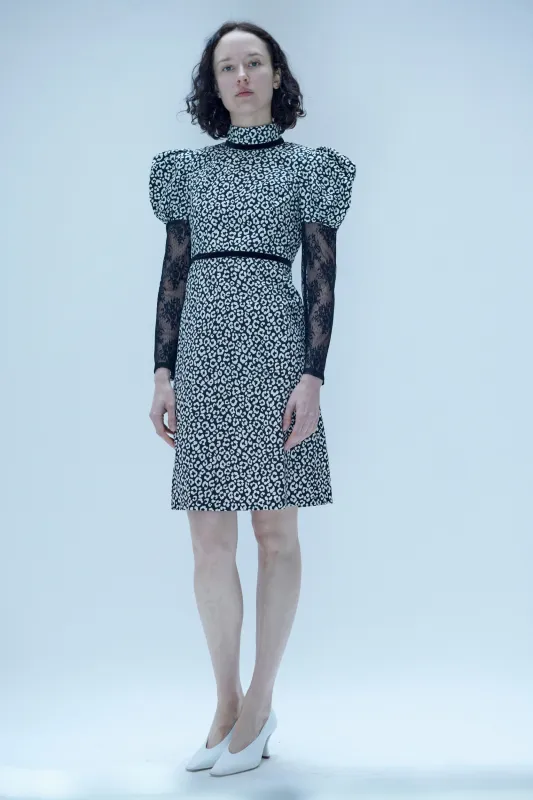 Tate Dress in Leopard and Lace made by Batsheva