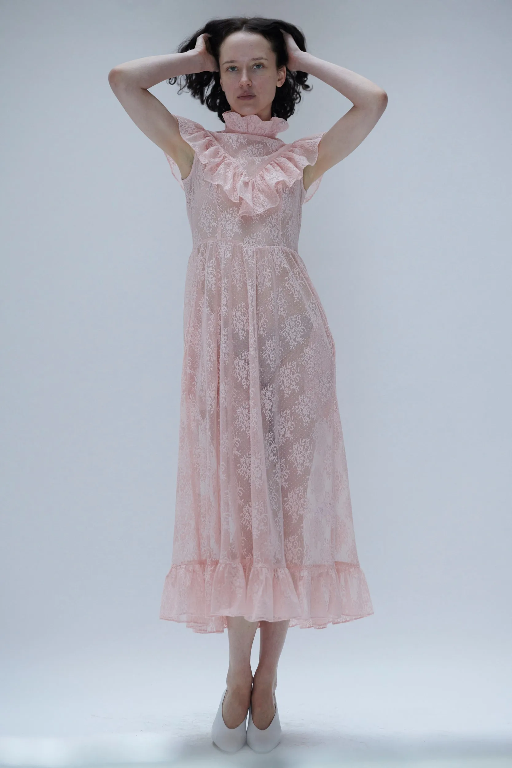 Caroline Dress in Pink Lace sold by Batsheva product image thumbnail 4