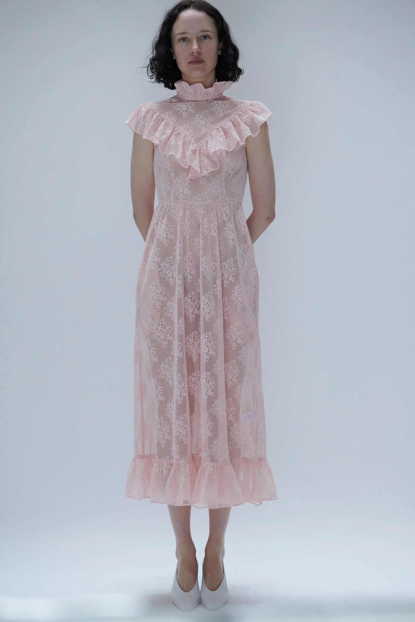 Caroline Dress in Pink Lace sold by Batsheva product image thumbnail 2