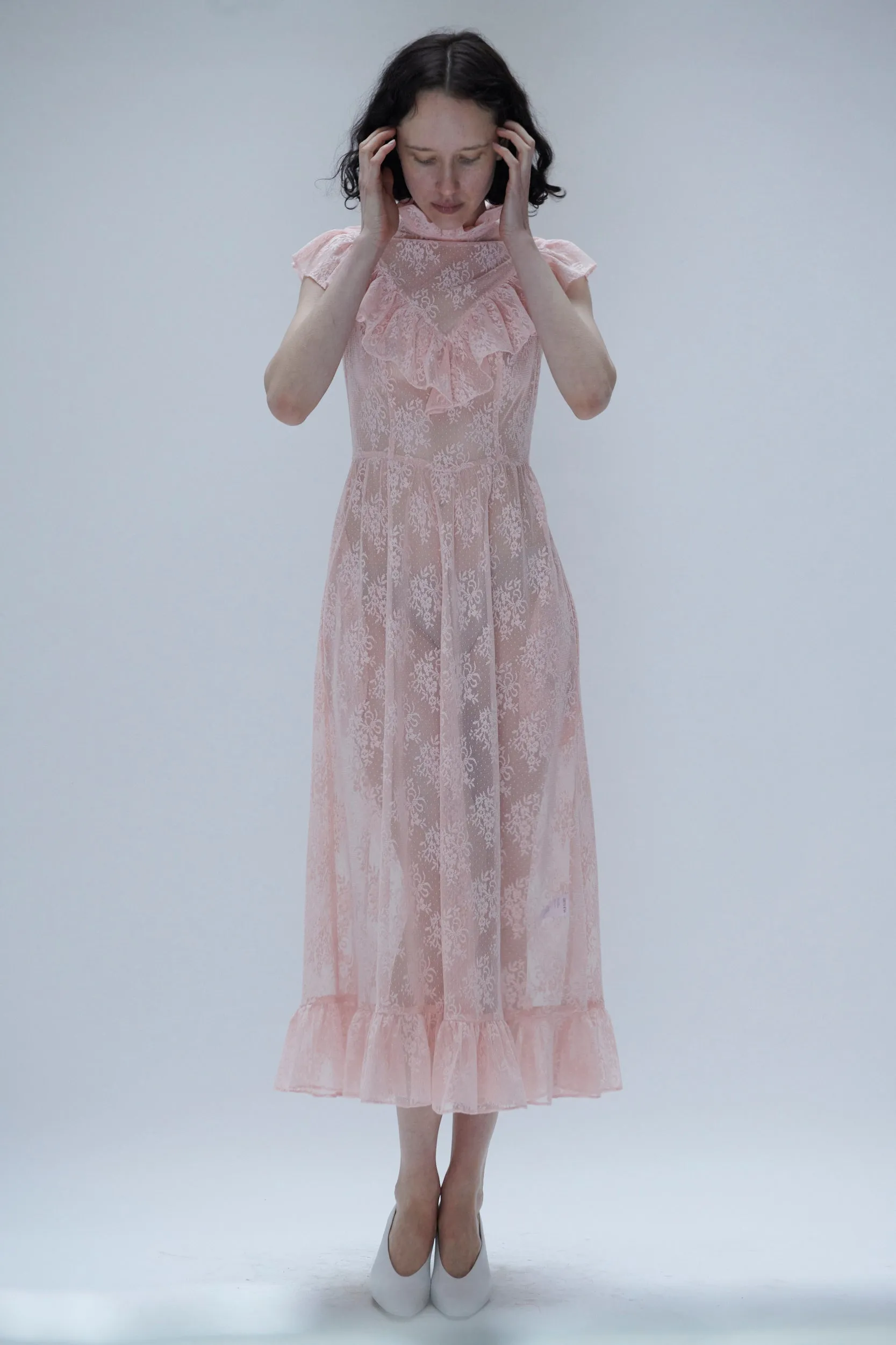 Caroline Dress in Pink Lace sold by Batsheva product image thumbnail 3
