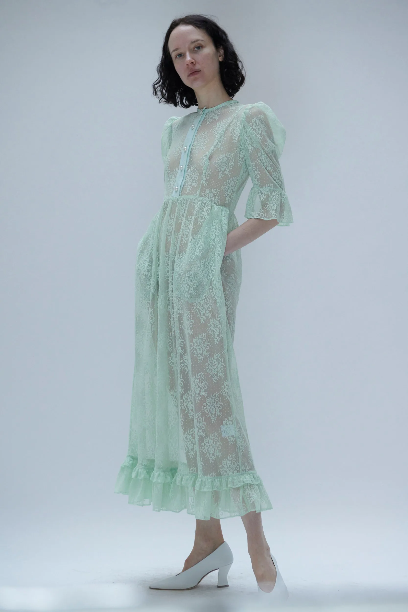 Ella Dress in Mint Lace sold by Batsheva product image thumbnail 4