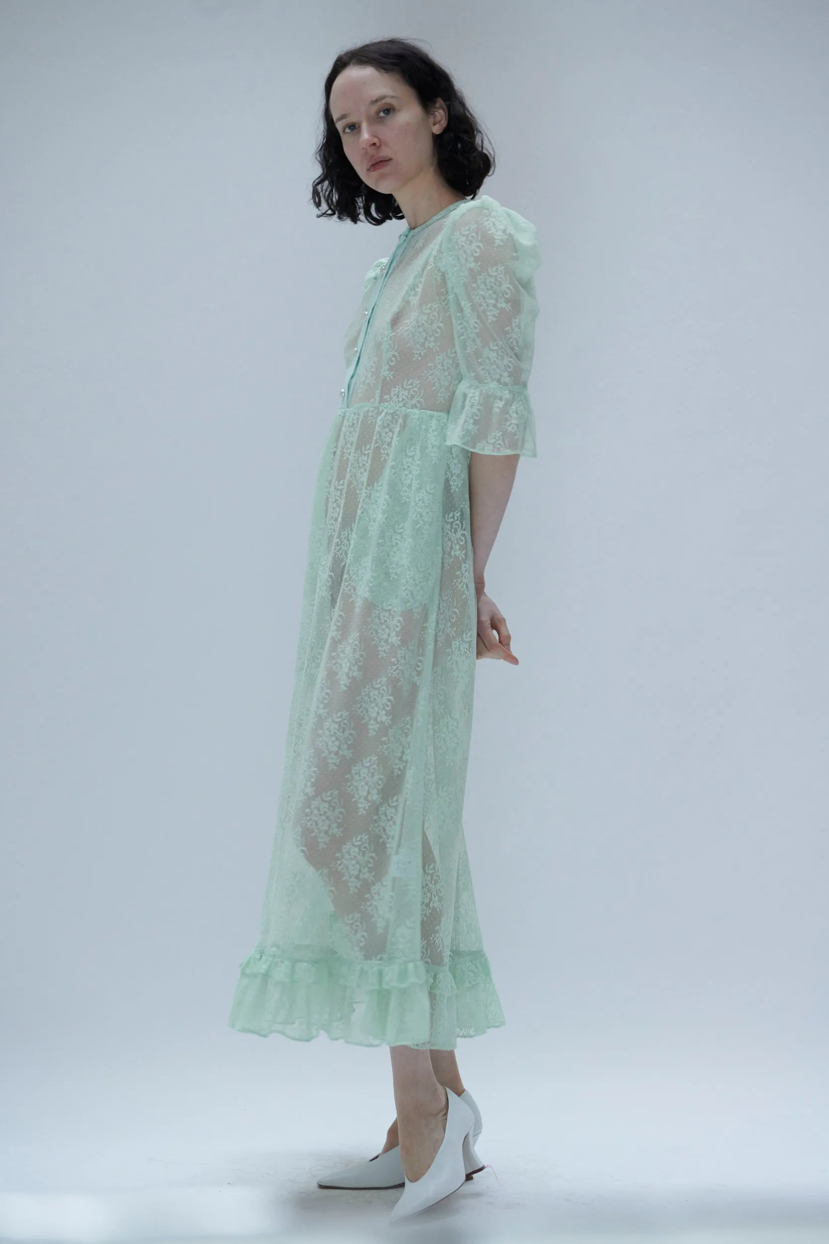 Ella Dress in Mint Lace sold by Batsheva product image thumbnail 2
