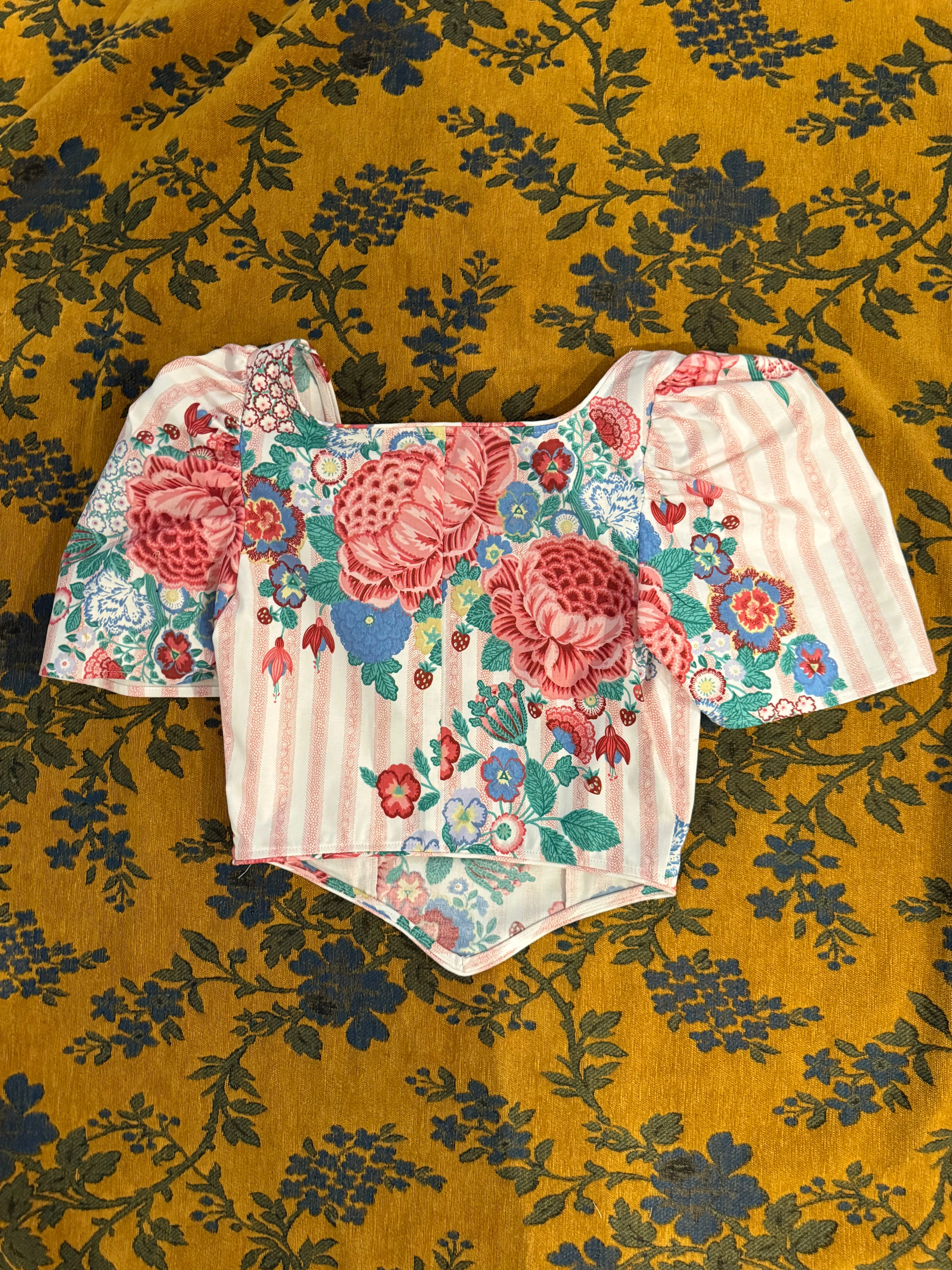 Dirndl Top in Vintage Floral Upholstery sold by Batsheva product image thumbnail 3