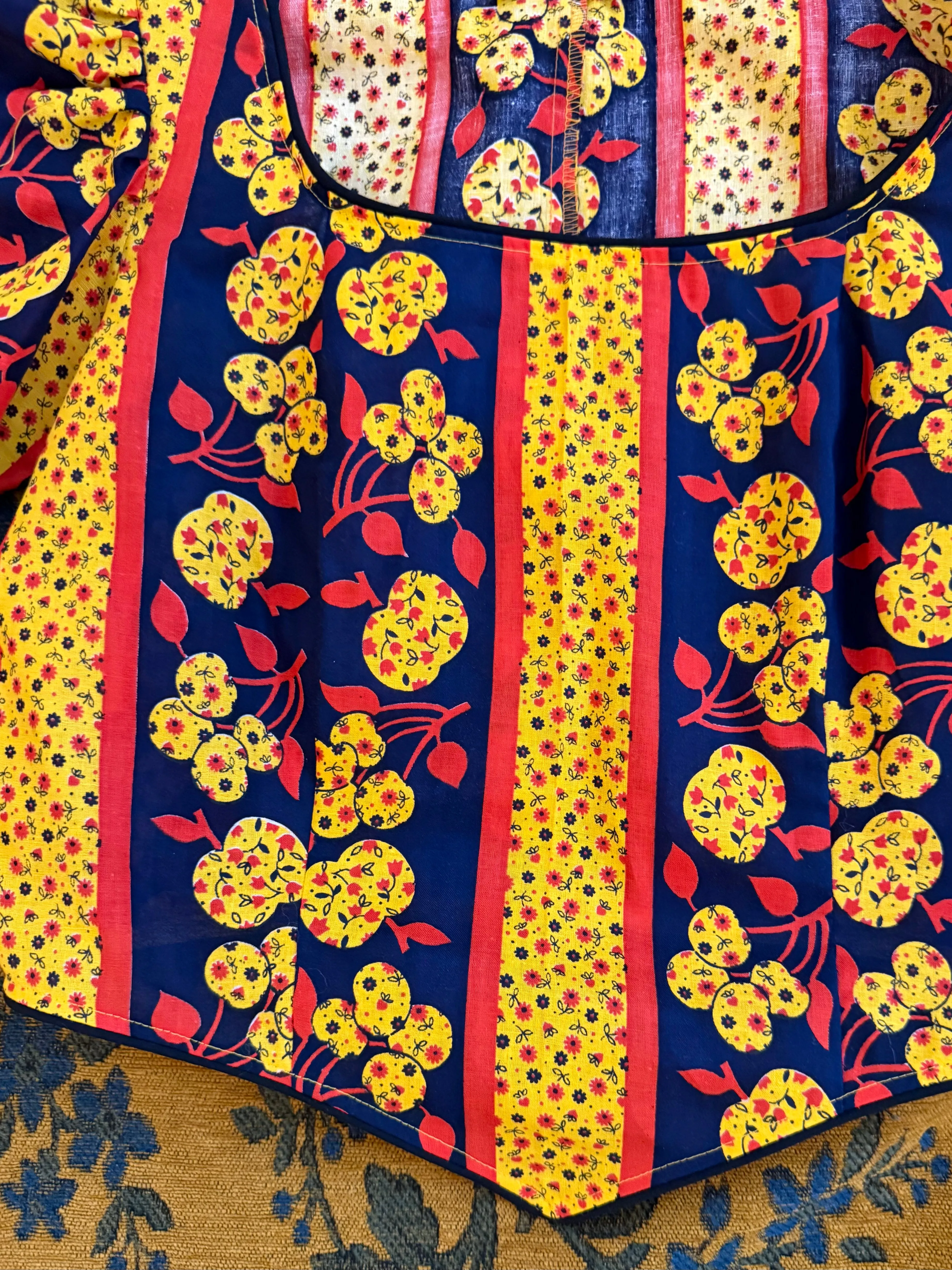 Dirndl Top in Vintage Apples and Flowers sold by Batsheva product image thumbnail 3