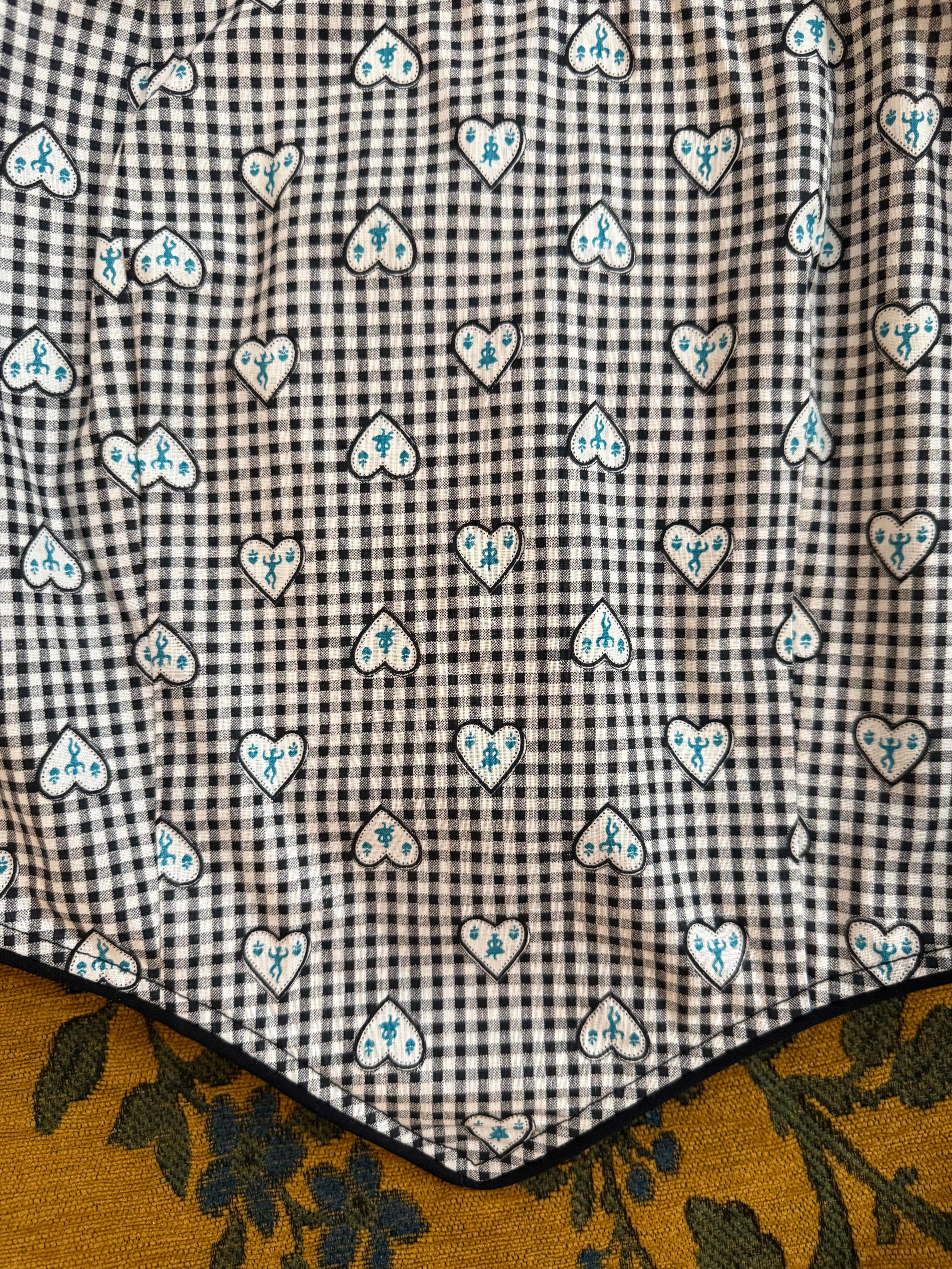 Dirndl Top in Vintage Gingham Swiss Hearts sold by Batsheva product image thumbnail 2