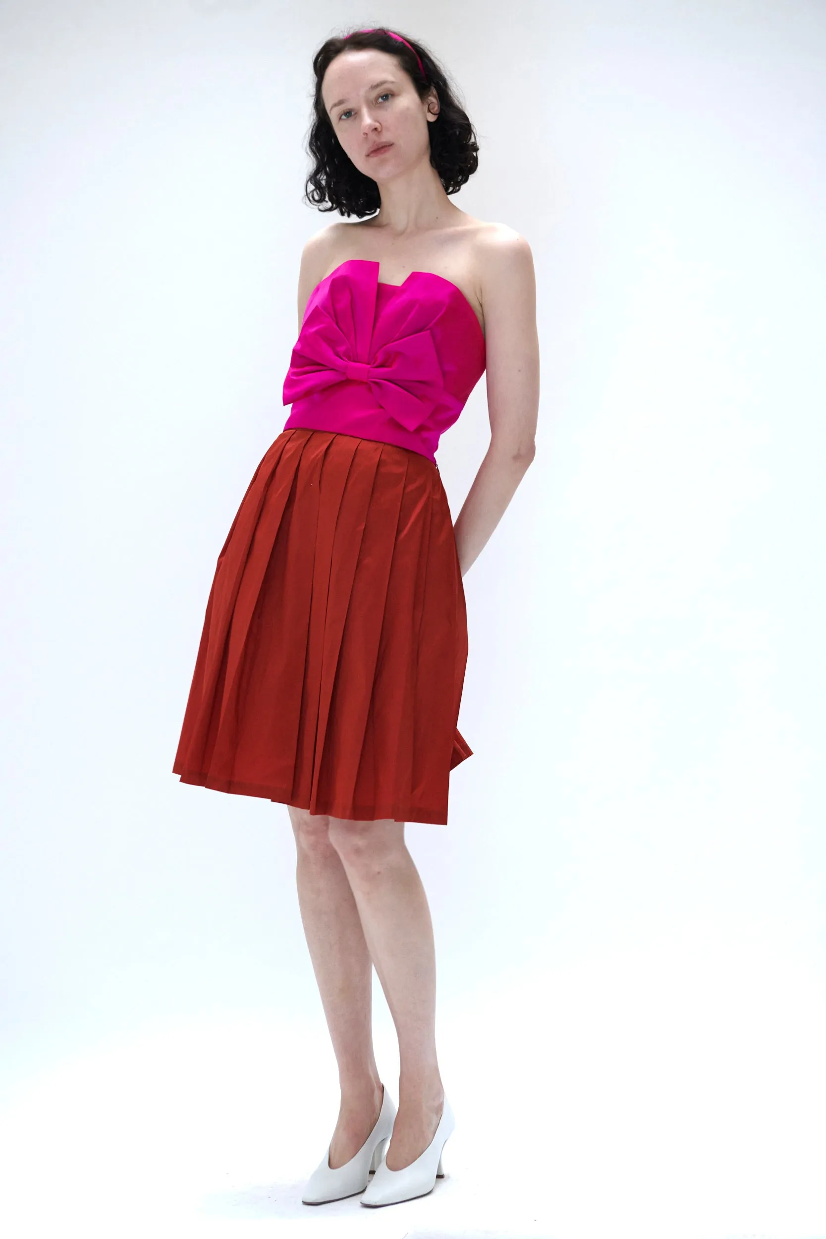 Nina Blouse in Fuschia Taffeta sold by Batsheva product image thumbnail 5